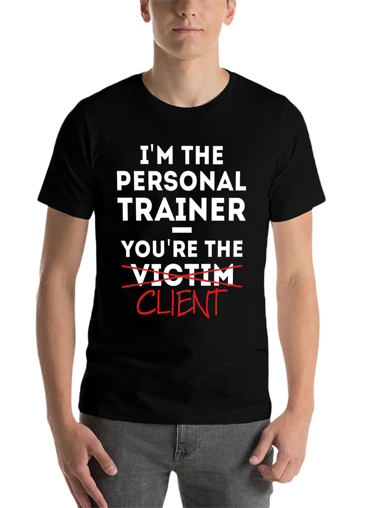 Personal Trainer Fitness Coach Saying Gift Basic Graphic T-Shirt – Daily Comfort In Soft Cotton