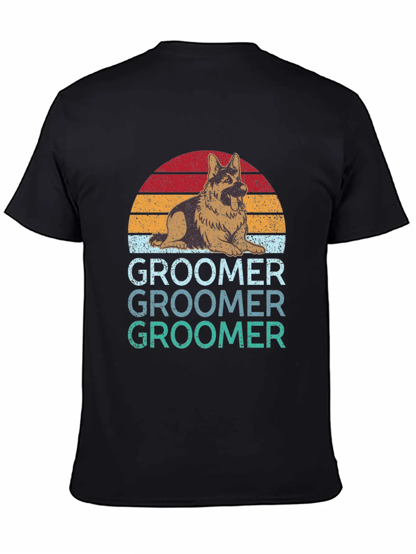 Pet Groomer Art Dog Grooming Logo Gifts Unisex Short Sleeve Soft Cotton T-Shirt – Casual Everyday Wear