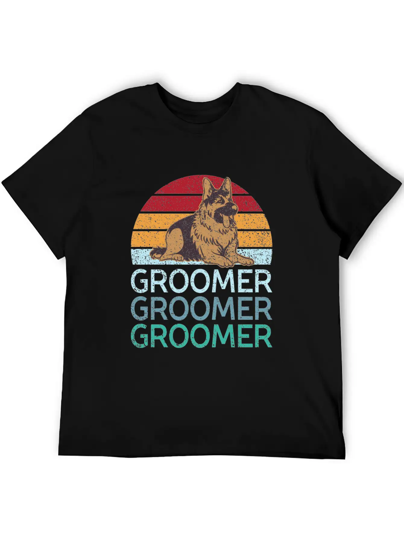 Pet Groomer Art Dog Grooming Logo Gifts Unisex Short Sleeve Soft Cotton T-Shirt – Casual Everyday Wear