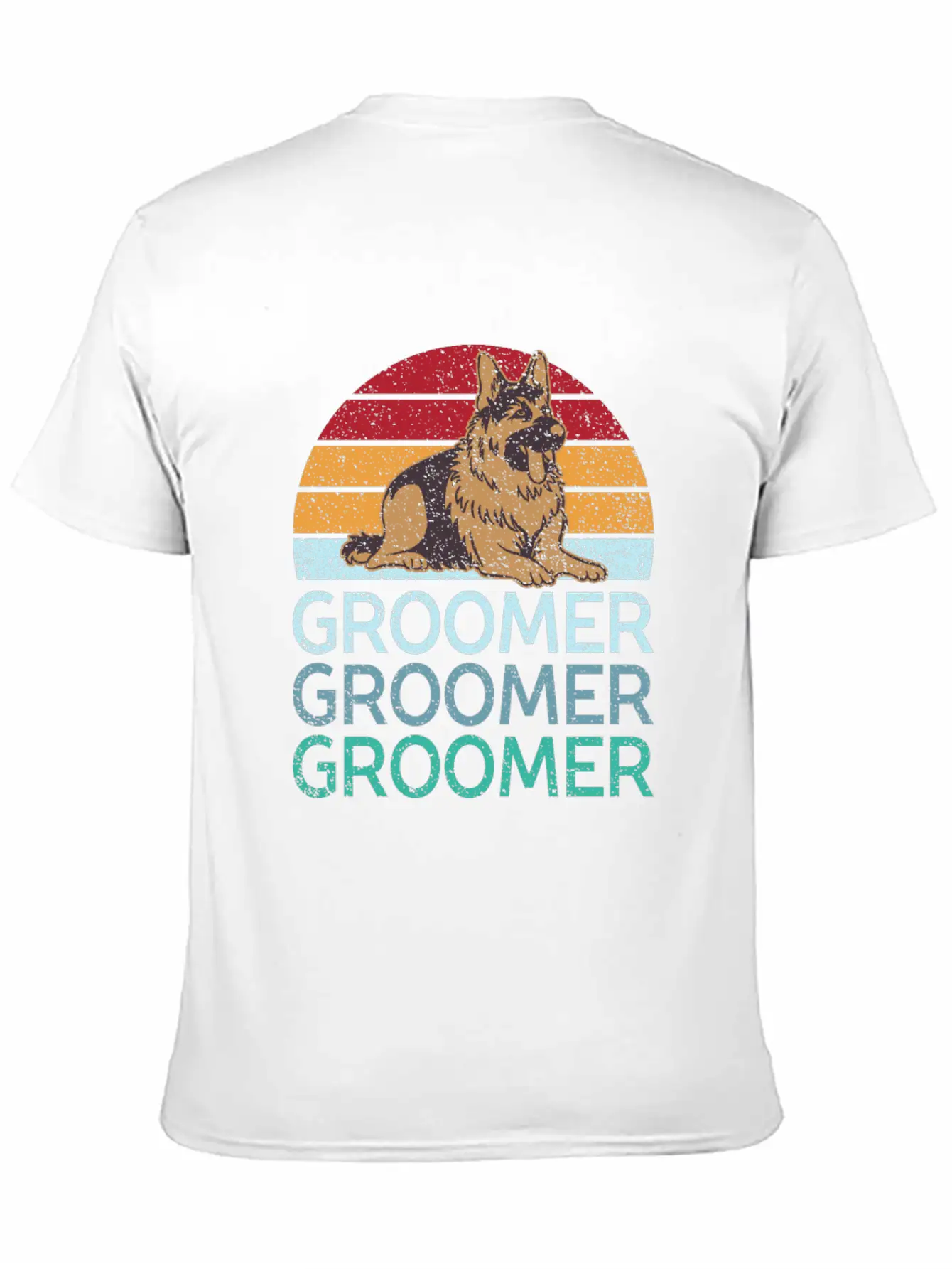 Pet Groomer Art Dog Grooming Logo Gifts Unisex Short Sleeve Soft Cotton T-Shirt – Casual Everyday Wear