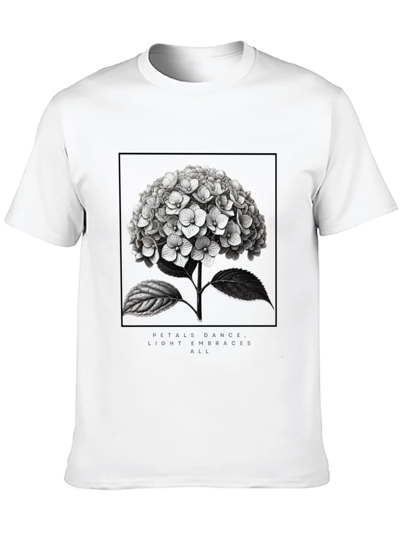 Petals Dance, Light Embraces All Unisex Short Sleeve Soft Cotton T-Shirt – Casual Everyday Wear