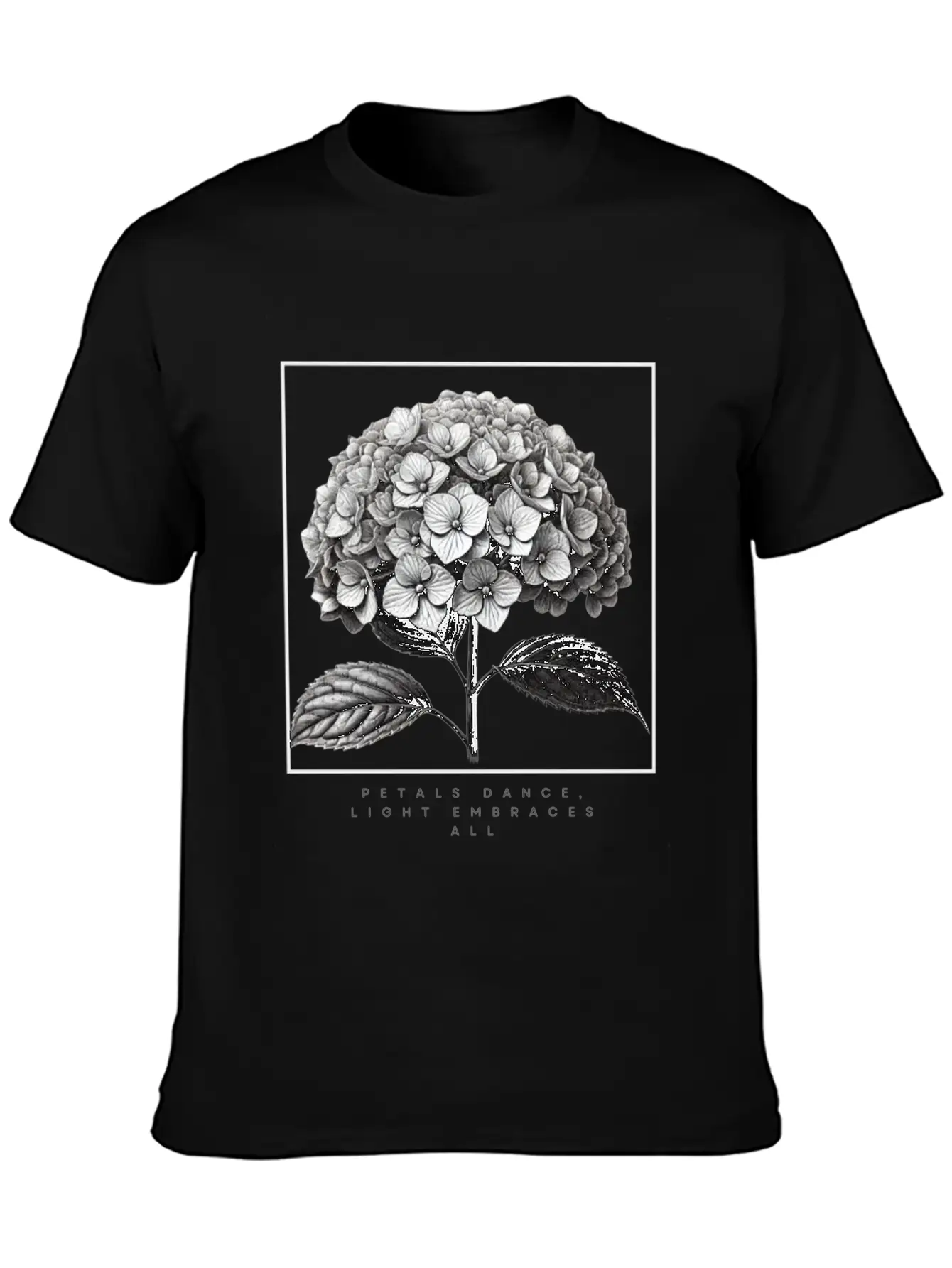 Petals Dance, Light Embraces All Unisex Short Sleeve Soft Cotton T-Shirt – Casual Everyday Wear