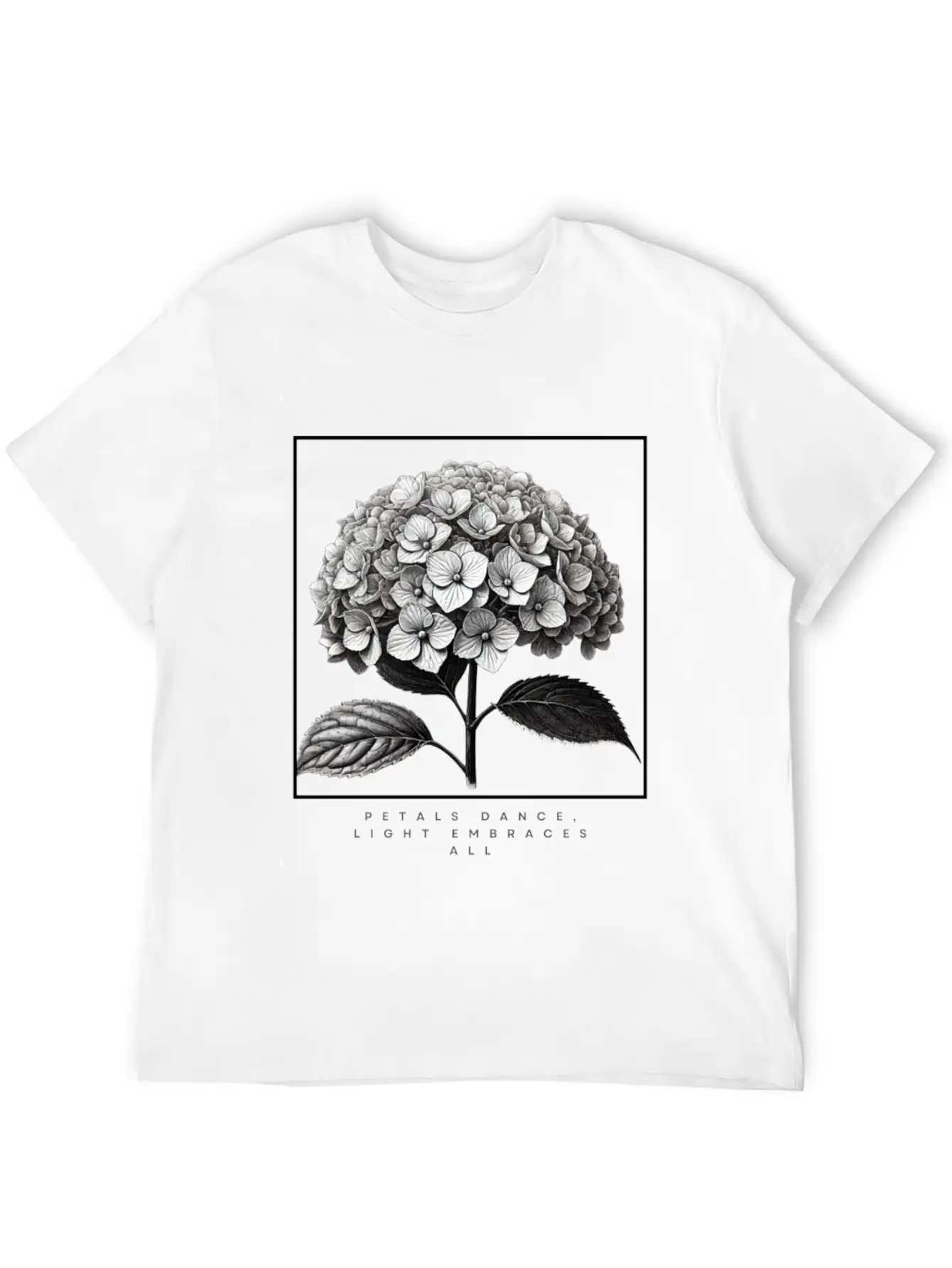 Petals Dance, Light Embraces All Unisex Short Sleeve Soft Cotton T-Shirt – Casual Everyday Wear