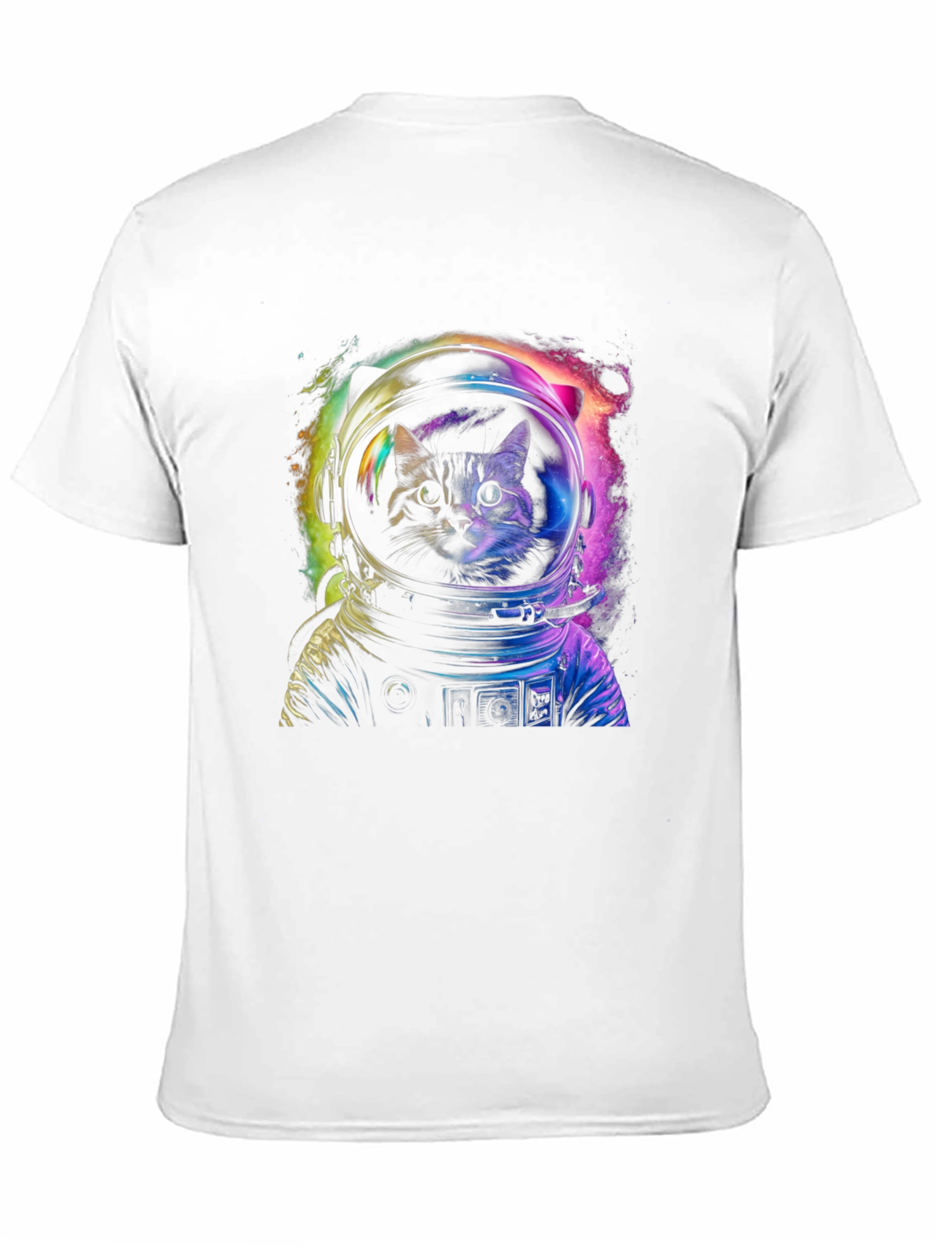 Cosmic Cat Astronaut Graphic T-Shirt