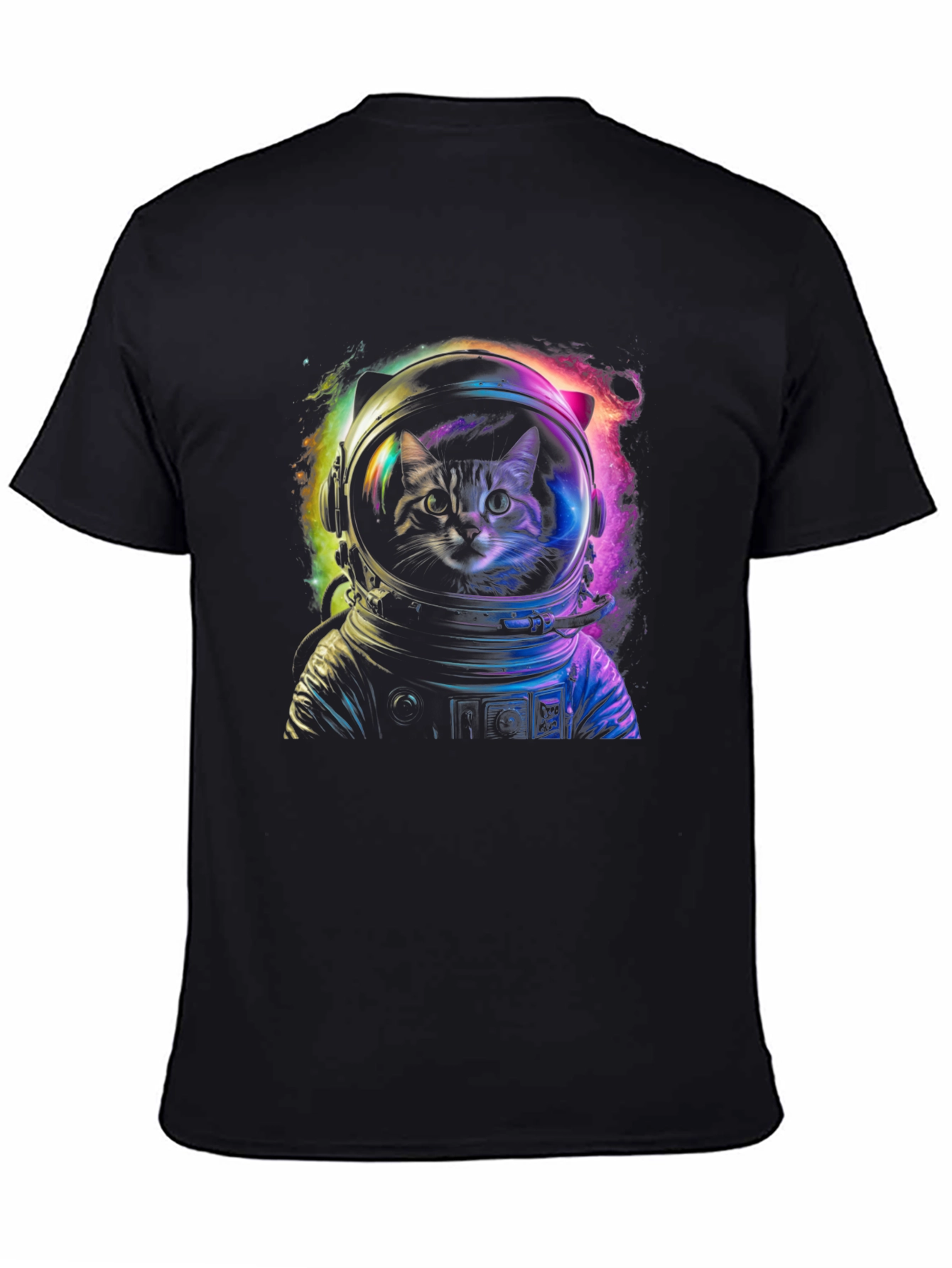 Cosmic Cat Astronaut Graphic T-Shirt