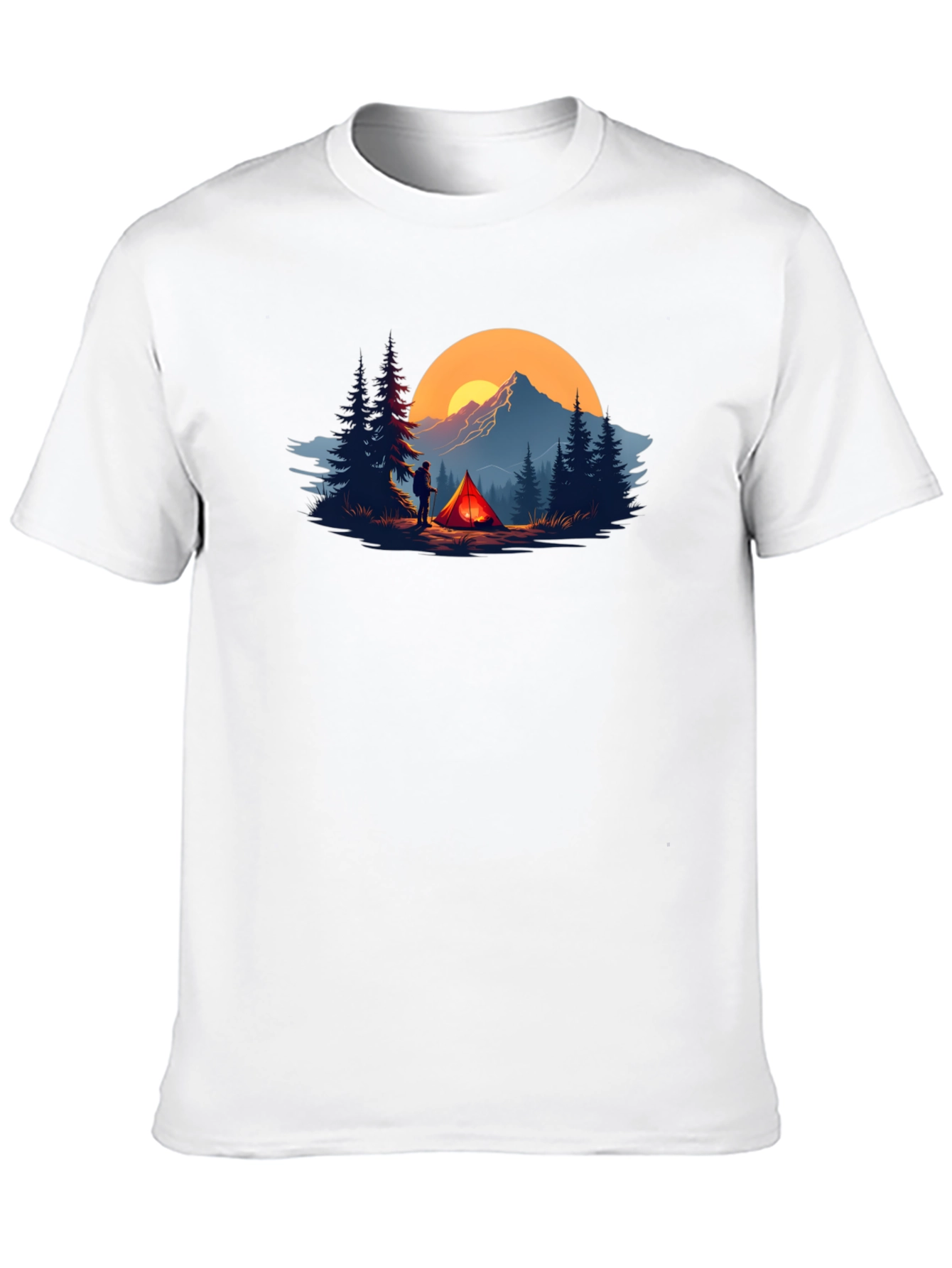 Camping Adventure Graphic Tee - Black