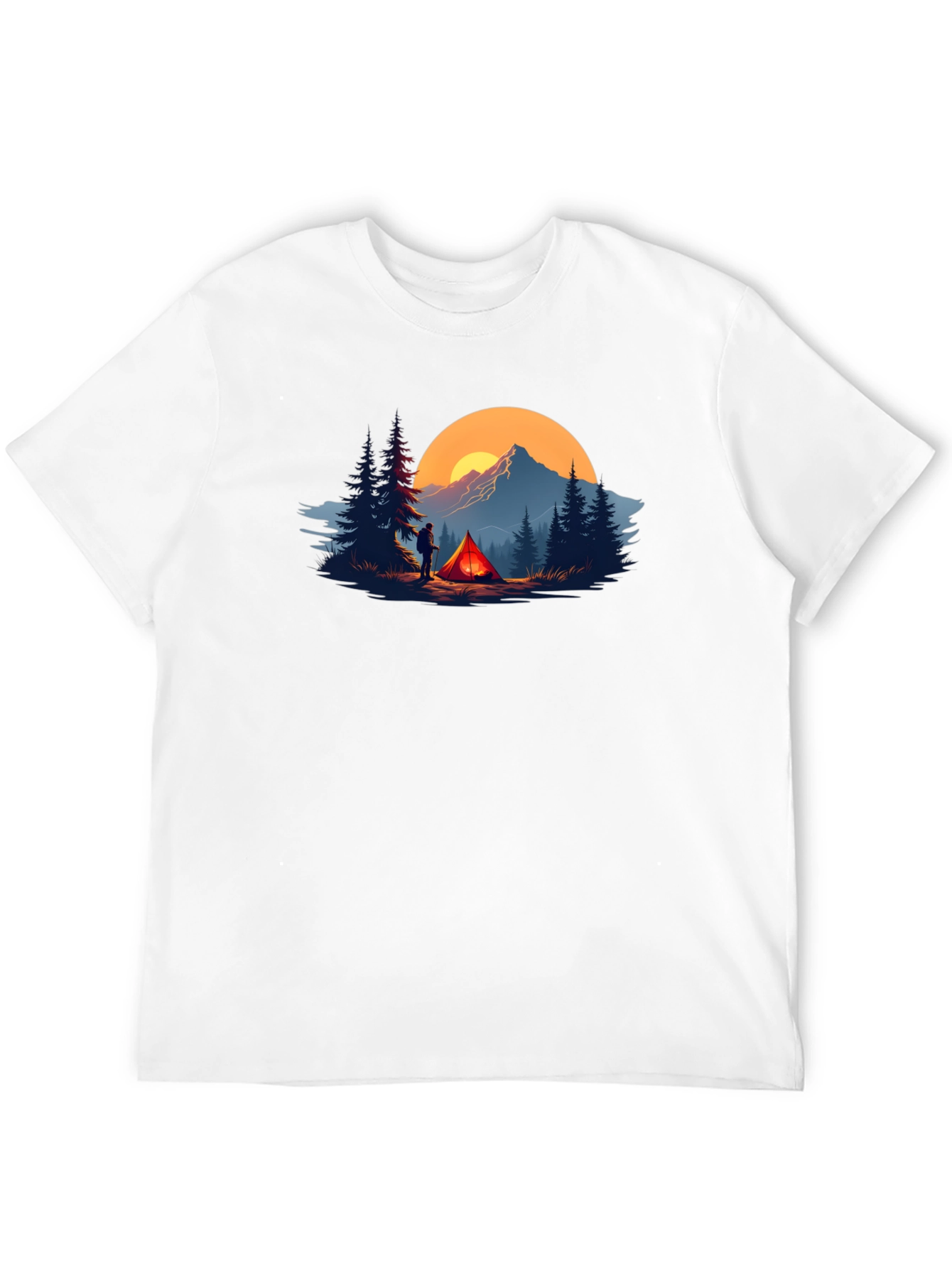 Camping Adventure Graphic Tee - Black
