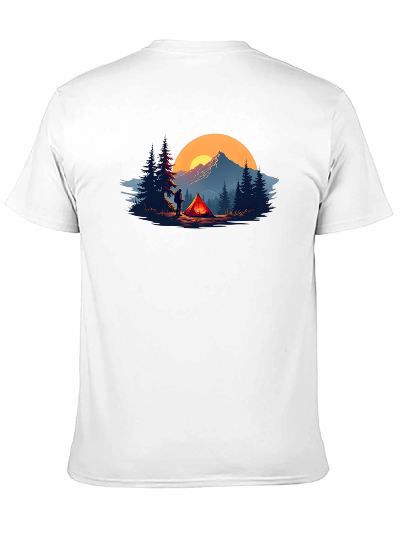Camping Adventure Graphic Tee - Black