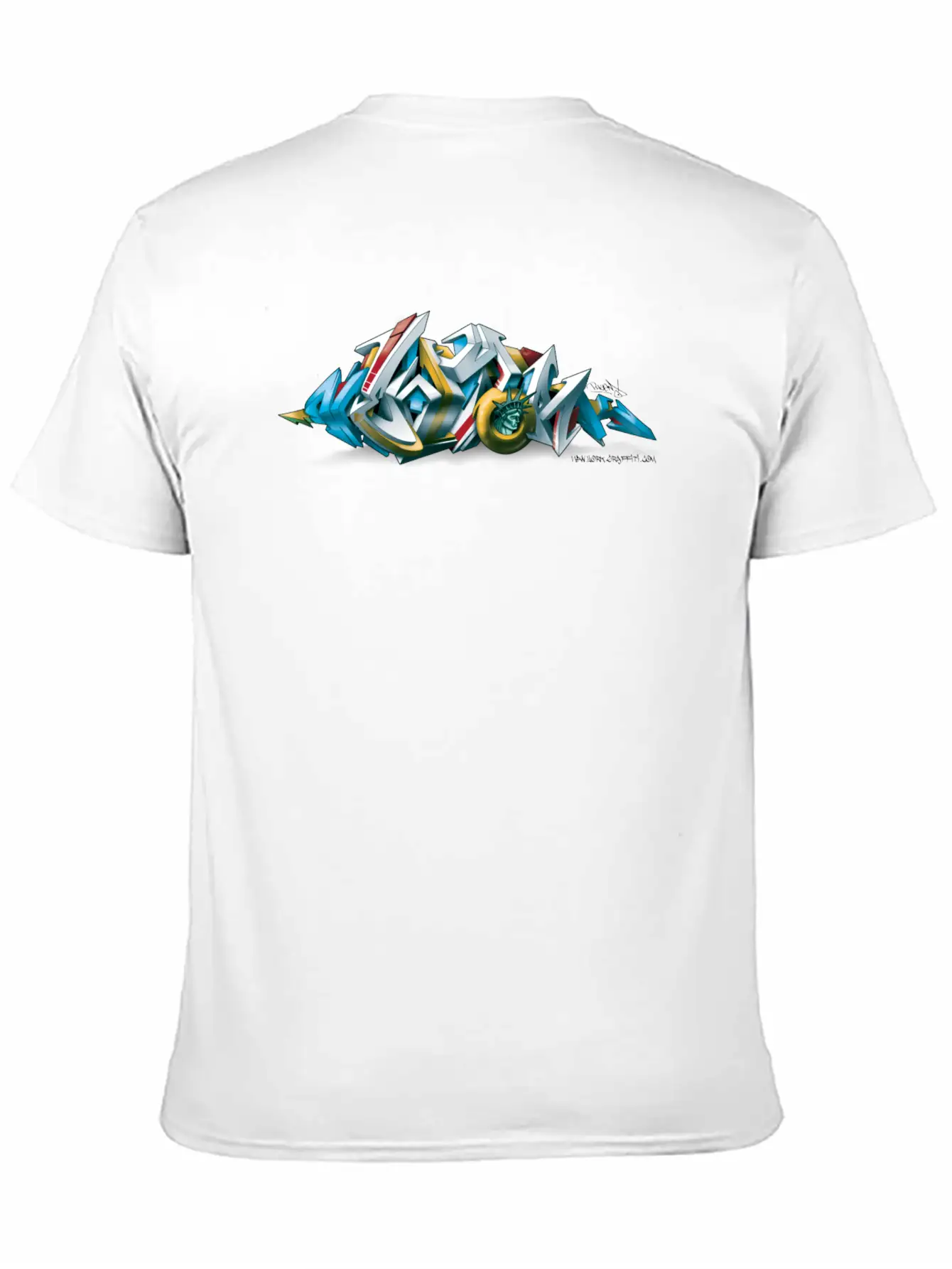Phame - Design For New York Graffiti - 3D Style Unisex Short Sleeve Soft Cotton T-Shirt – Casual Everyday Wear