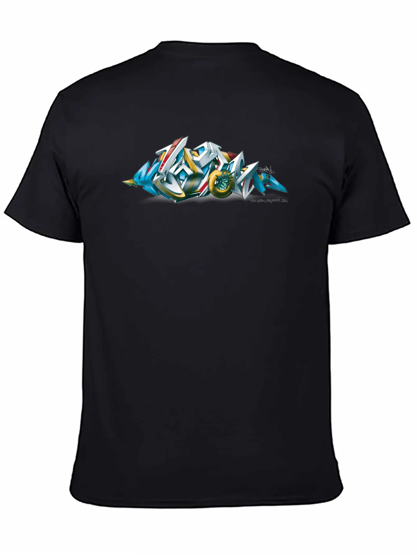 Phame - Design For New York Graffiti - 3D Style Unisex Short Sleeve Soft Cotton T-Shirt – Casual Everyday Wear