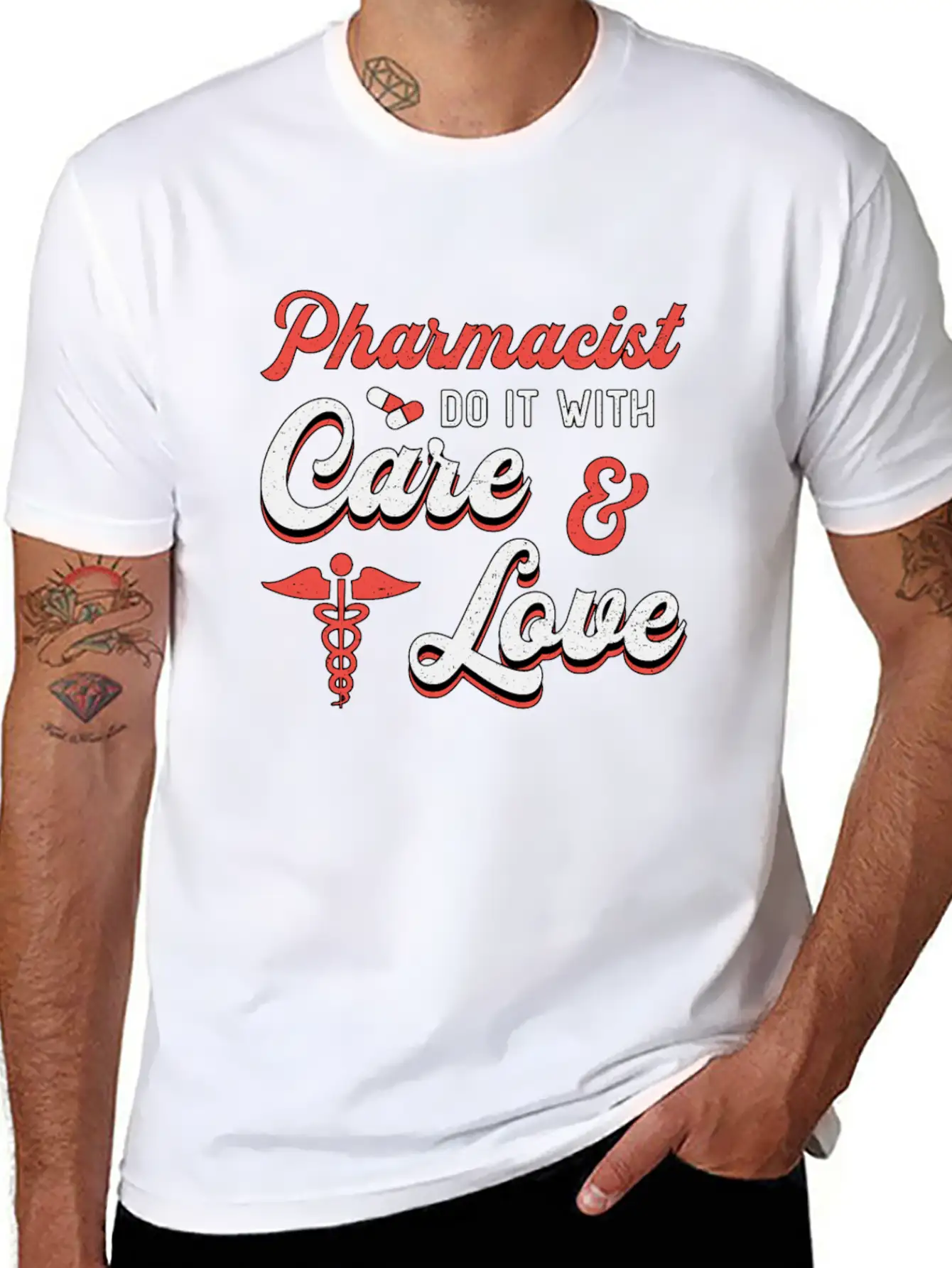Pharmacist Do It With Care Pharmacy Technician Timeless Short Sleeve Tee – Comfy And Minimalist Design