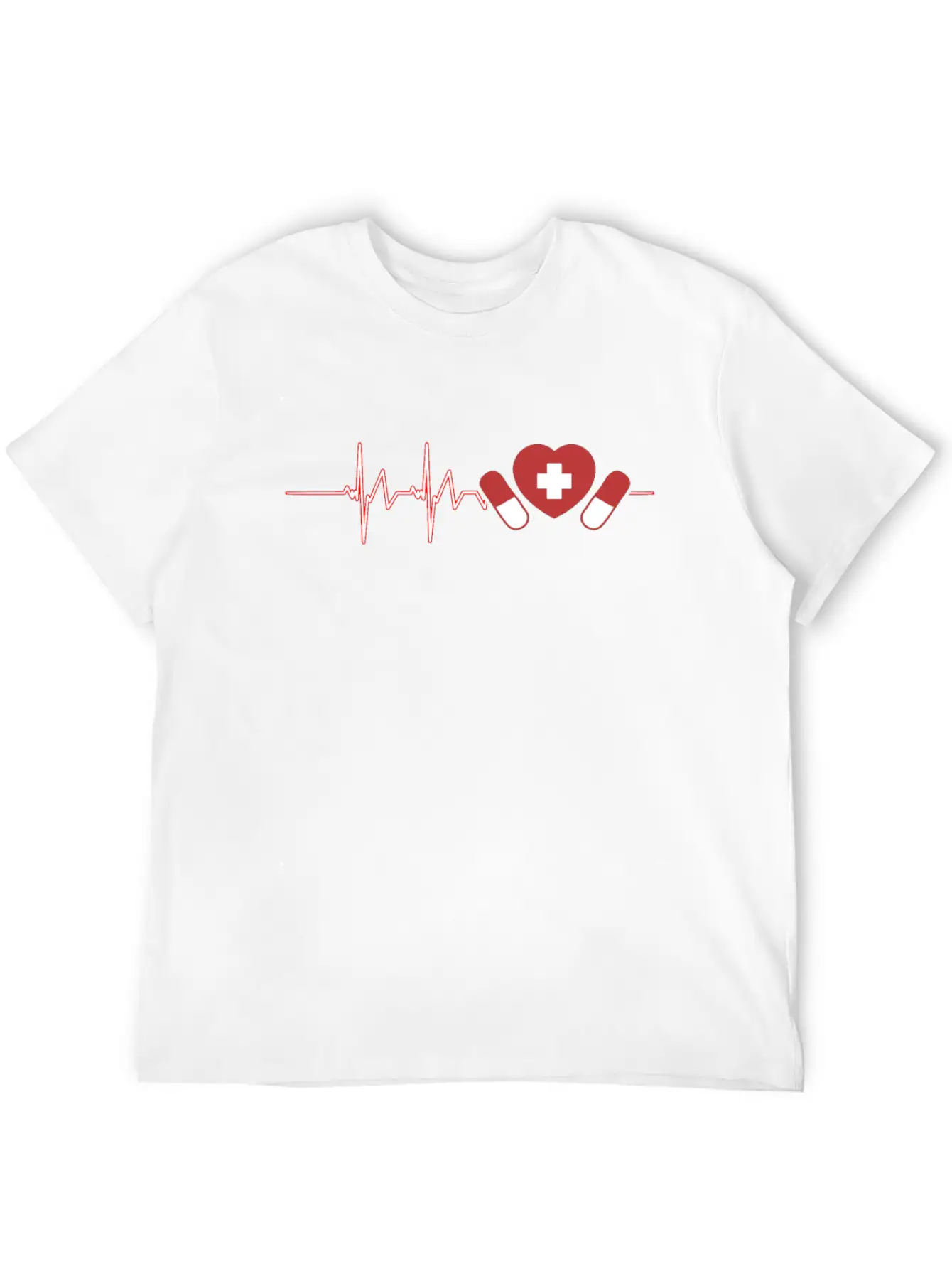 Pharmacist Heartbeat Pharmacy Technician Unisex Short Sleeve Soft Cotton T-Shirt – Casual Everyday Wear