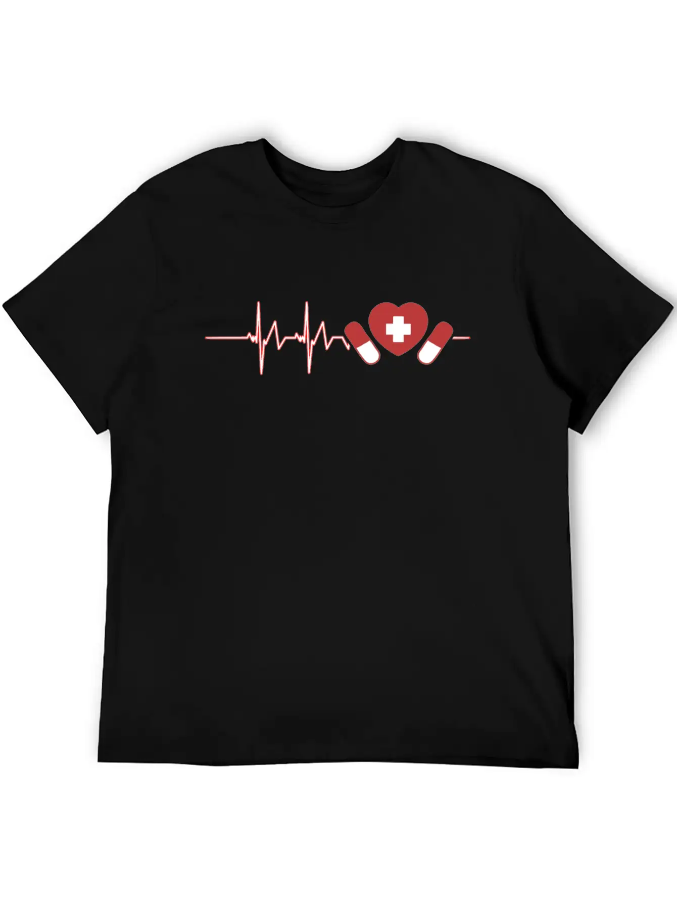 Pharmacist Heartbeat Pharmacy Technician Unisex Short Sleeve Soft Cotton T-Shirt – Casual Everyday Wear
