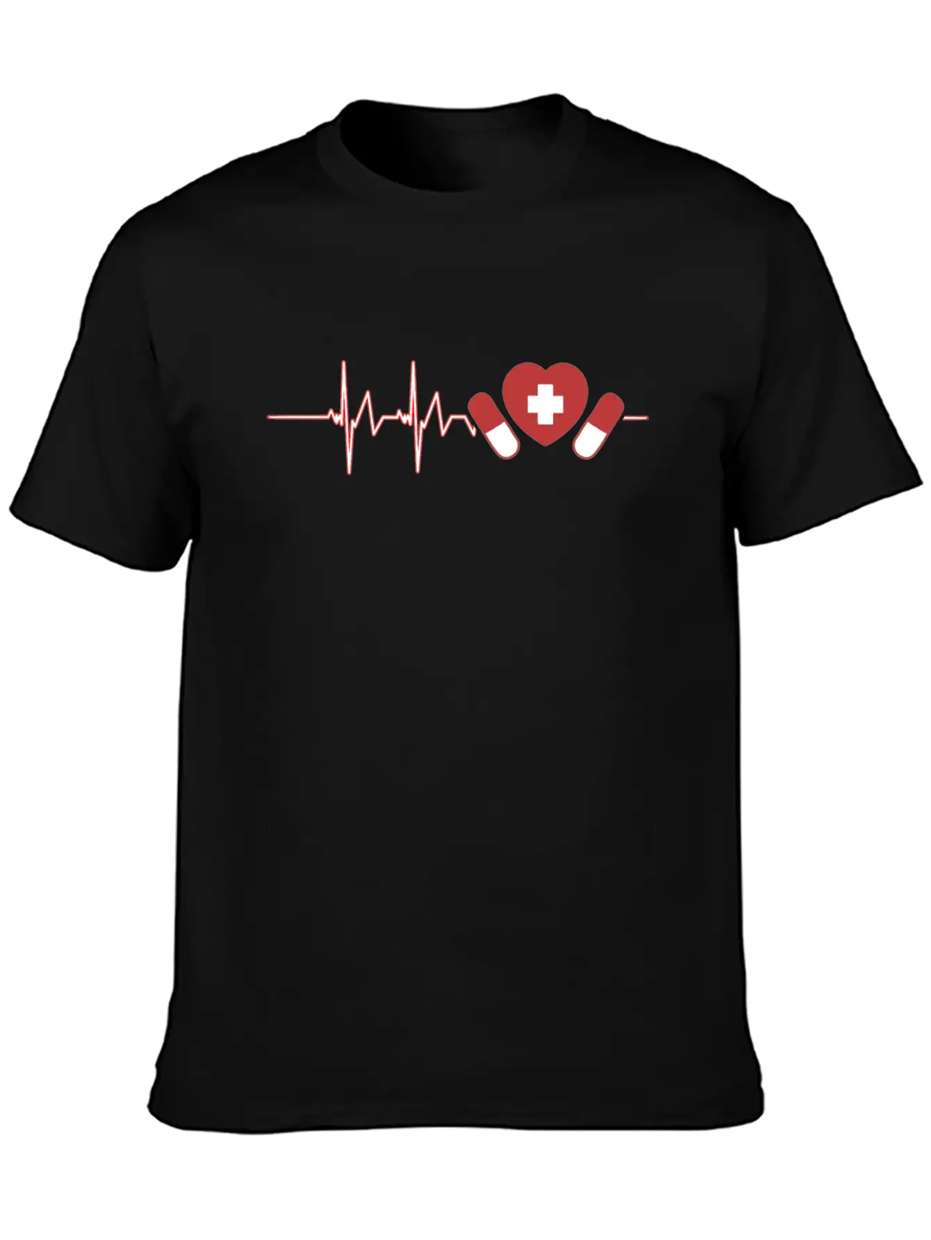 Pharmacist Heartbeat Pharmacy Technician Unisex Short Sleeve Soft Cotton T-Shirt – Casual Everyday Wear