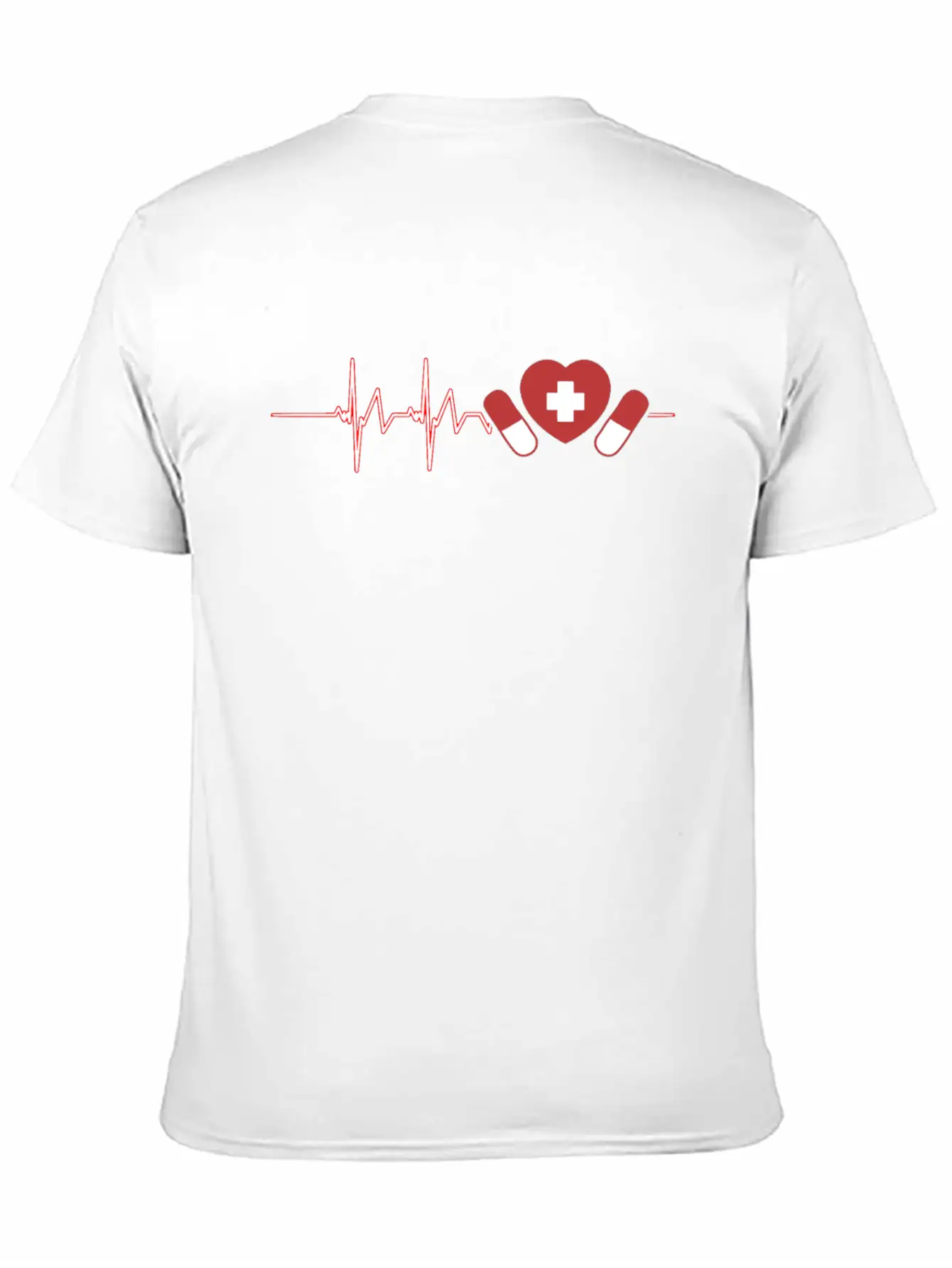 Pharmacist Heartbeat Pharmacy Technician Unisex Short Sleeve Soft Cotton T-Shirt – Casual Everyday Wear