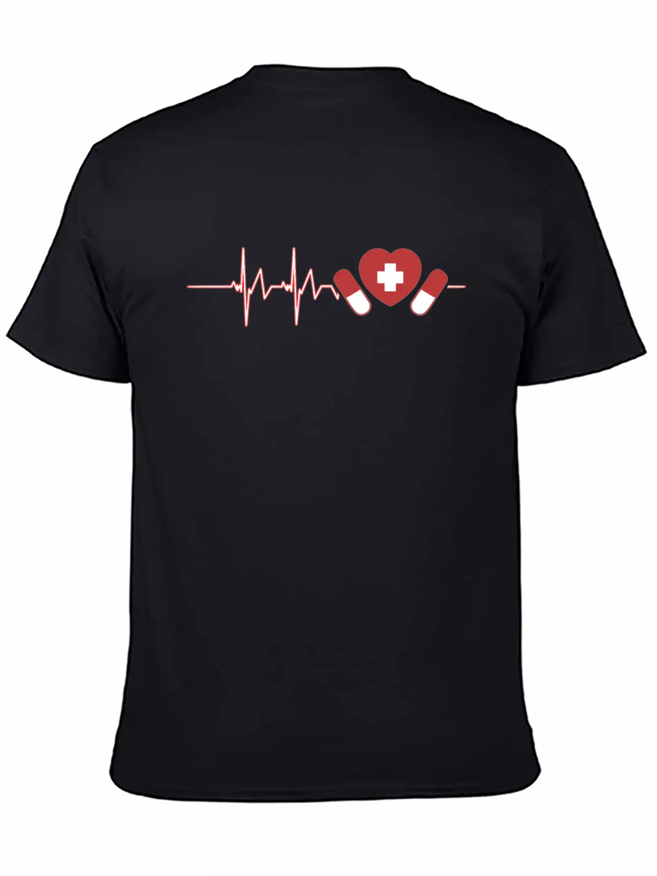 Pharmacist Heartbeat Pharmacy Technician Unisex Short Sleeve Soft Cotton T-Shirt – Casual Everyday Wear