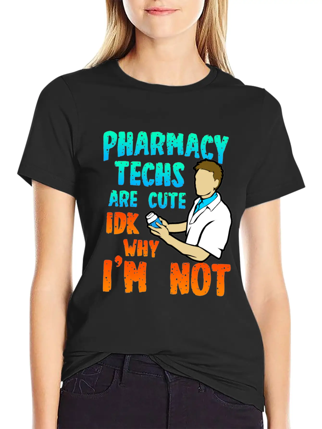 Pharmacy Techs Are Cute Unisex Short Sleeve Soft Cotton T-Shirt – Casual Everyday Wear