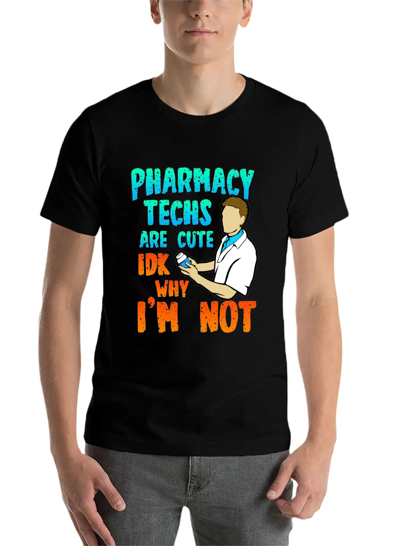 Pharmacy Techs Are Cute Unisex Short Sleeve Soft Cotton T-Shirt – Casual Everyday Wear