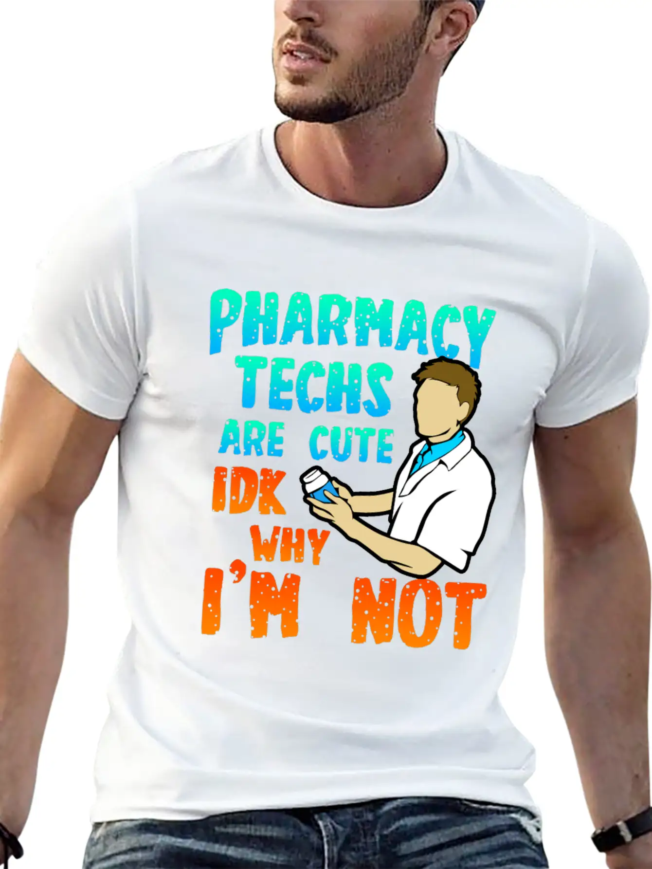 Pharmacy Techs Are Cute Unisex Short Sleeve Soft Cotton T-Shirt – Casual Everyday Wear