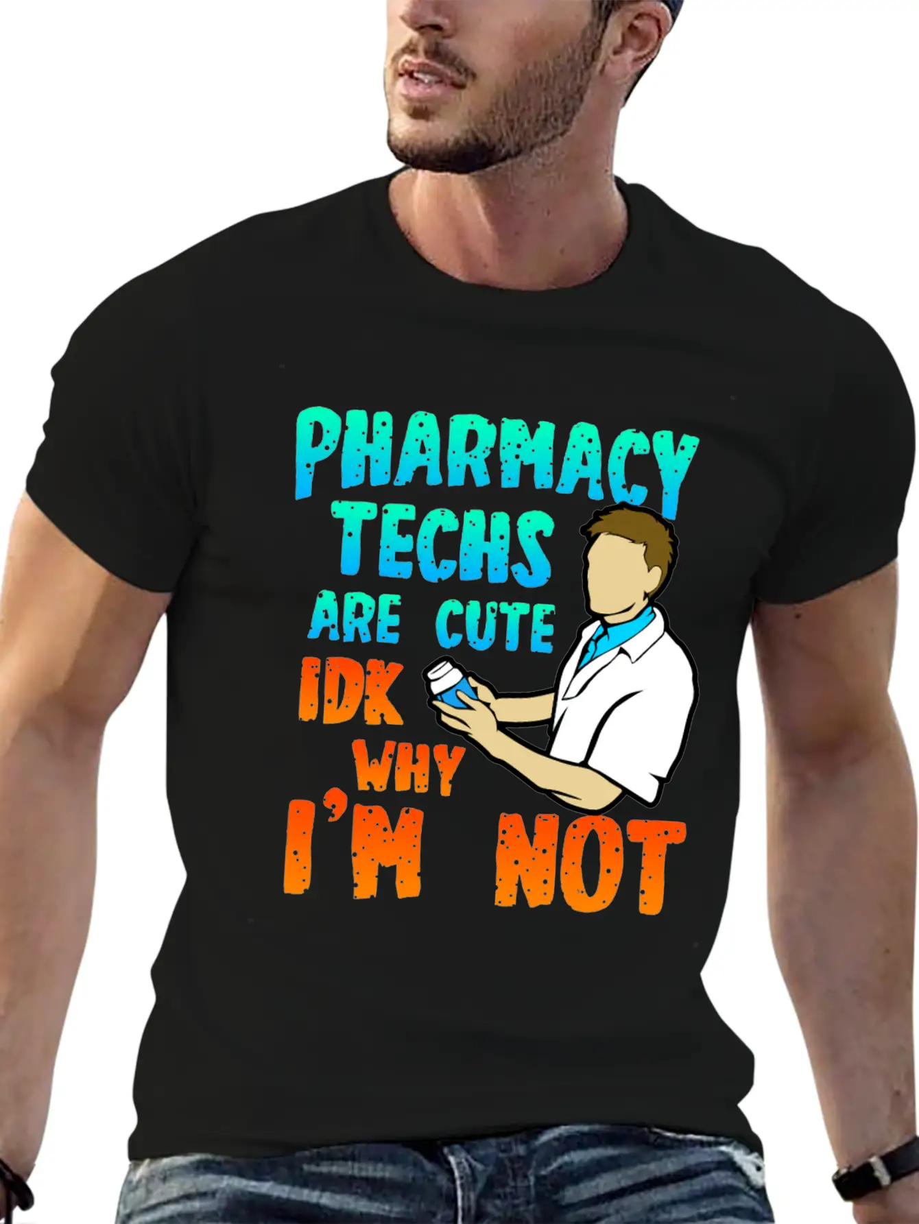 Pharmacy Techs Are Cute Unisex Short Sleeve Soft Cotton T-Shirt – Casual Everyday Wear