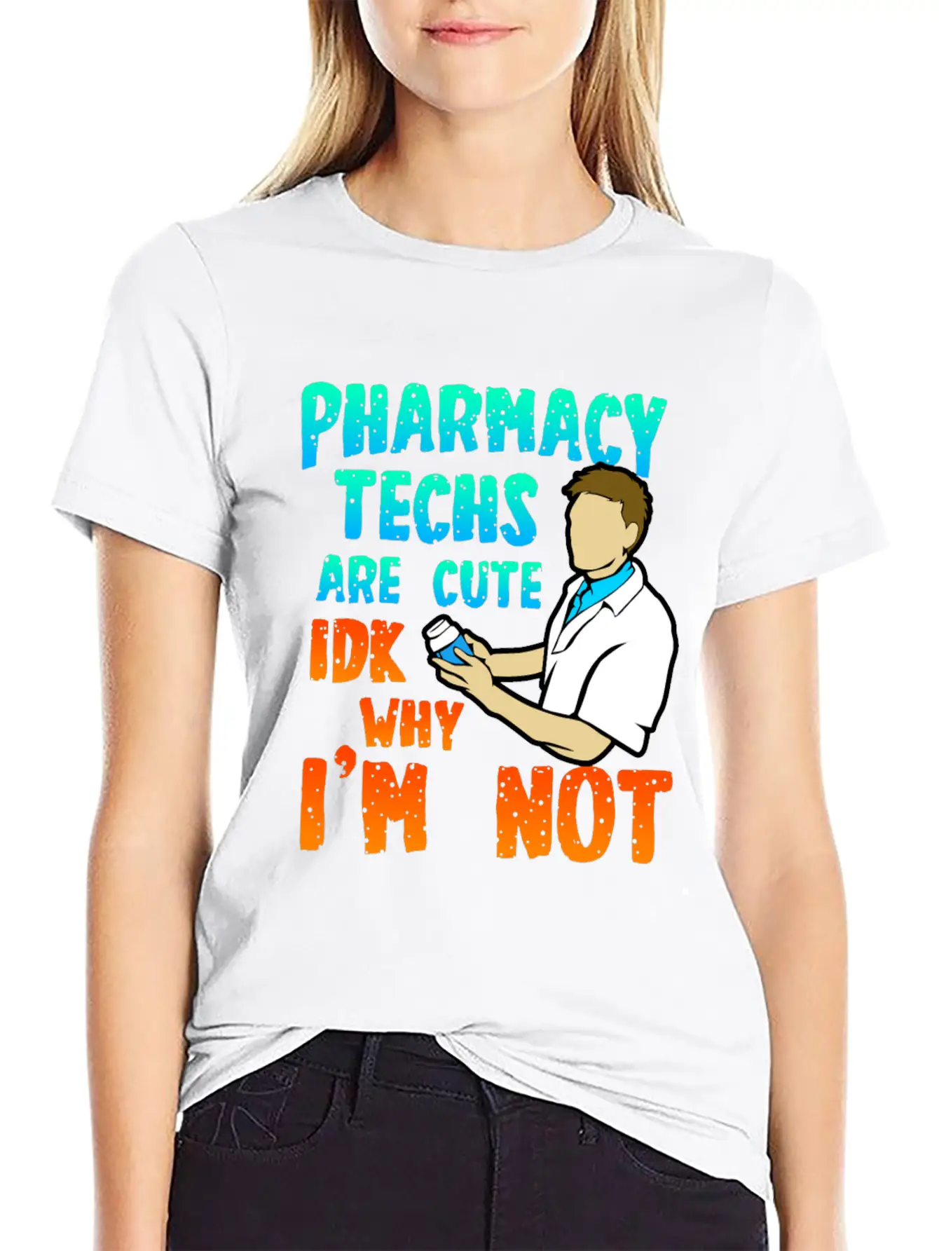 Pharmacy Techs Are Cute Unisex Short Sleeve Soft Cotton T-Shirt – Casual Everyday Wear