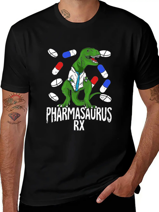 Pharmasaurus Rx Pharmacy Tech Pharmacist Gift Essential Unisex Summer Tee – Soft Cotton Casual Fit