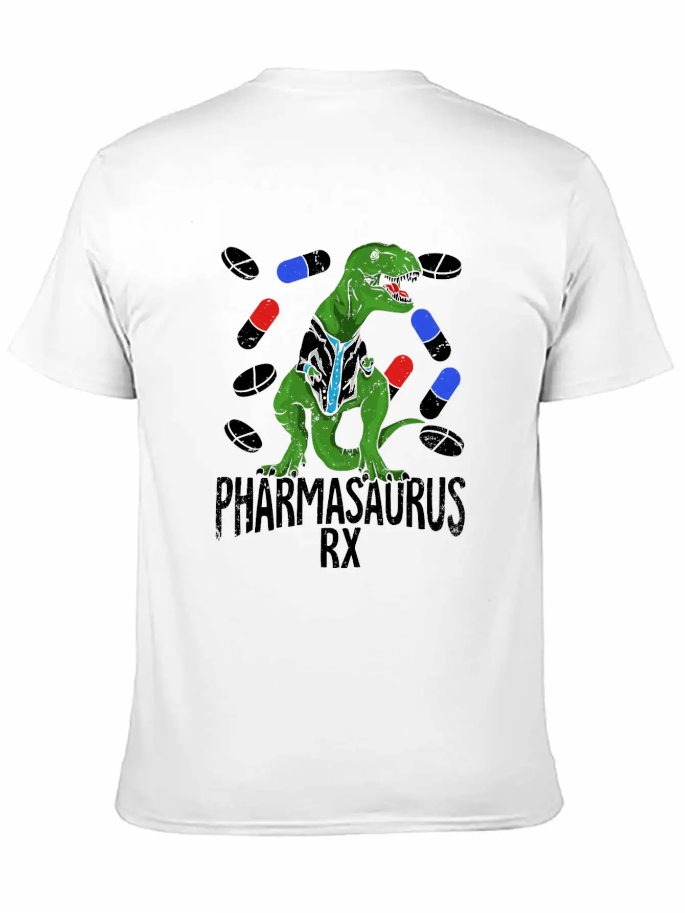 Pharmasaurus Rx Pharmacy Tech Pharmacist Gift Essential Unisex Summer Tee – Soft Cotton Casual Fit