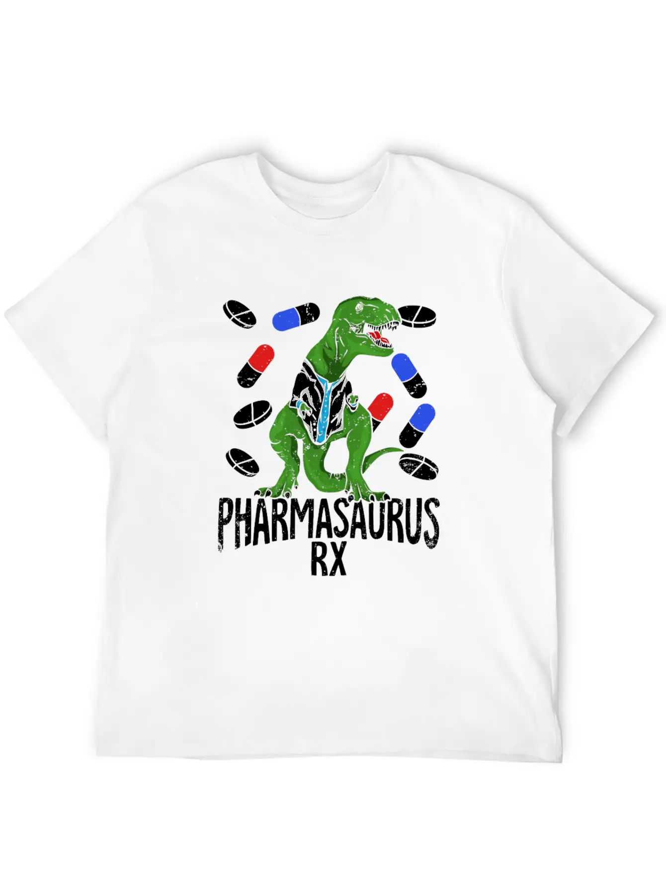 Pharmasaurus Rx Pharmacy Tech Pharmacist Gift Essential Unisex Summer Tee – Soft Cotton Casual Fit
