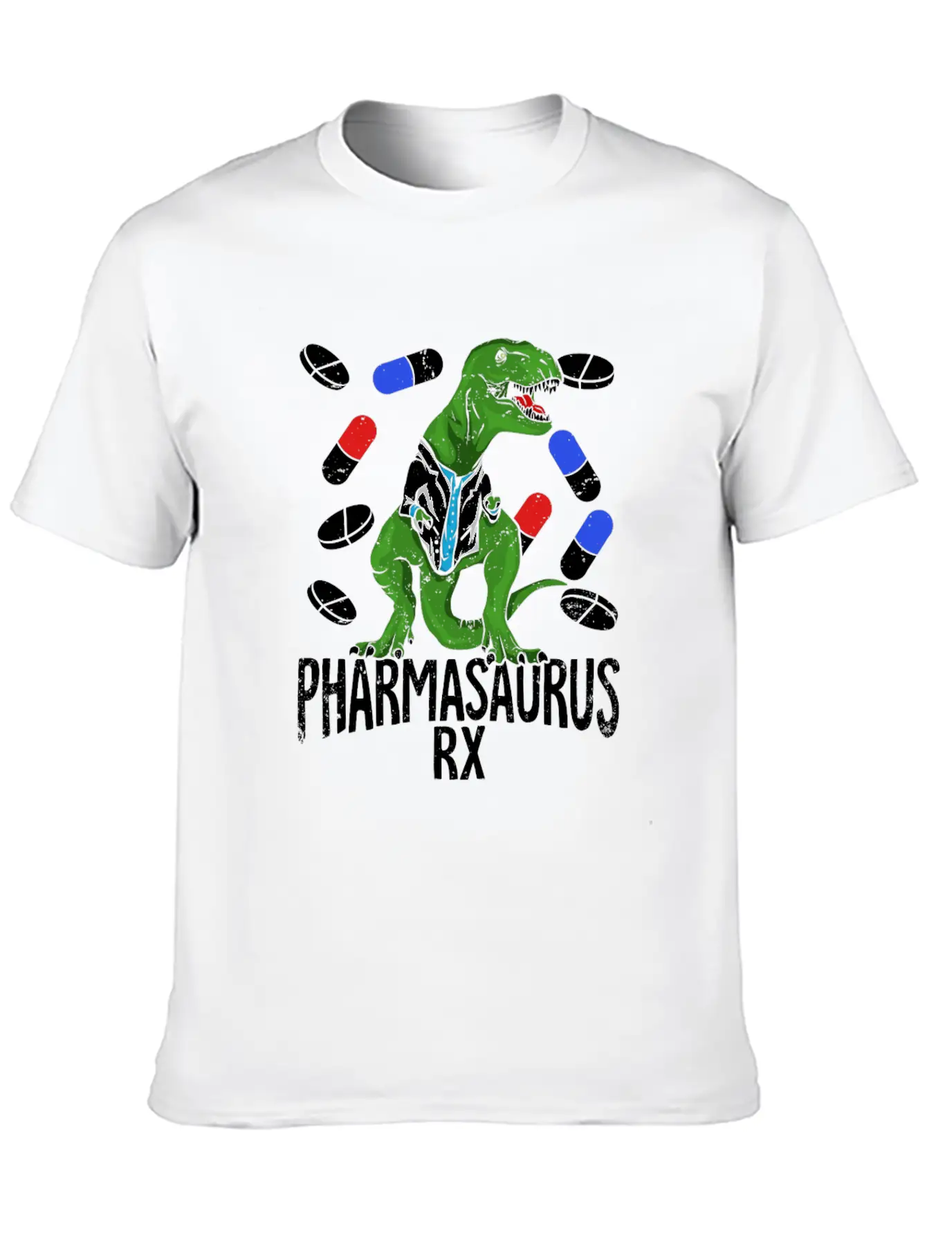 Pharmasaurus Rx Pharmacy Tech Pharmacist Gift Essential Unisex Summer Tee – Soft Cotton Casual Fit