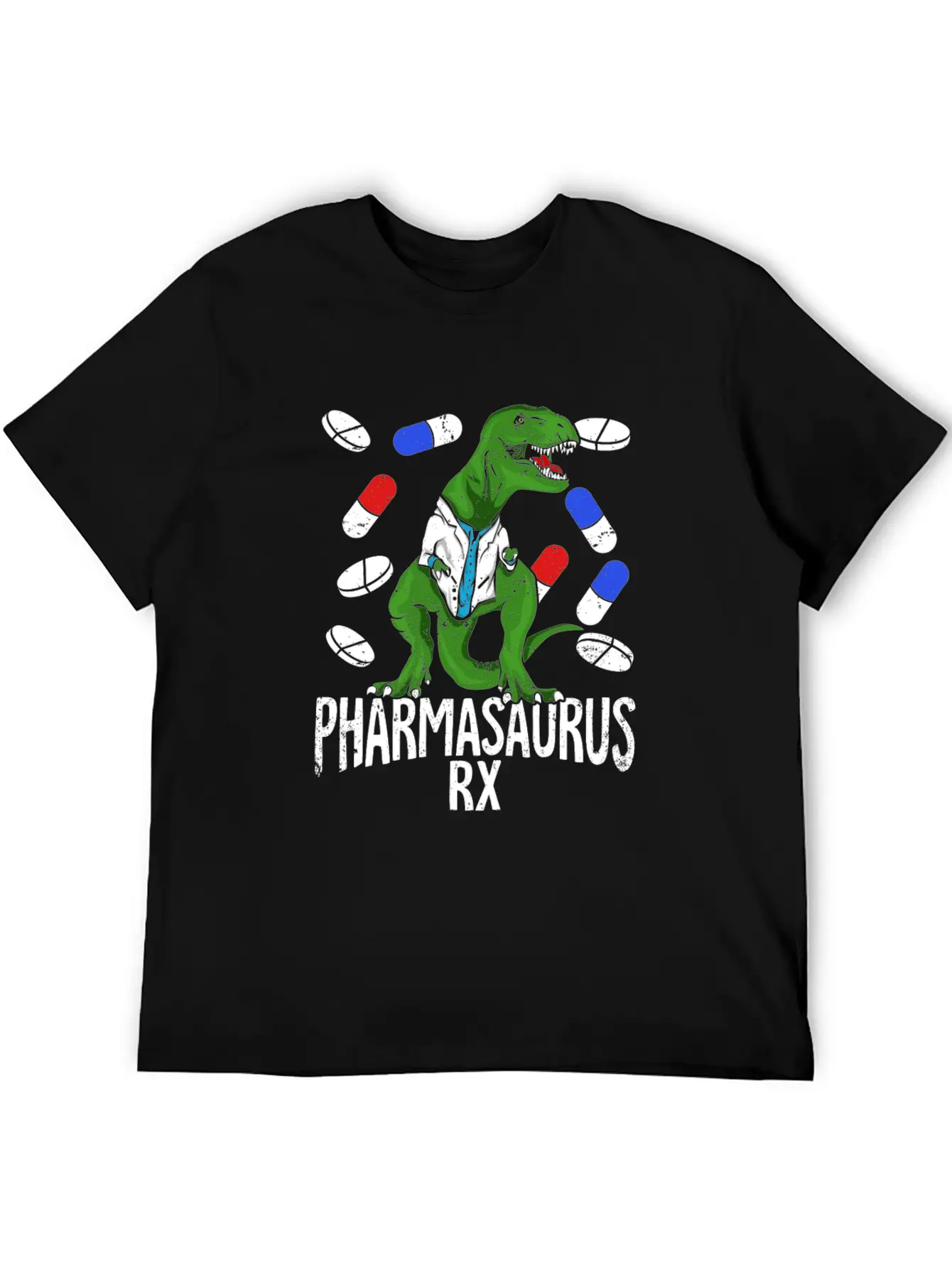 Pharmasaurus Rx Pharmacy Tech Pharmacist Gift Essential Unisex Summer Tee – Soft Cotton Casual Fit
