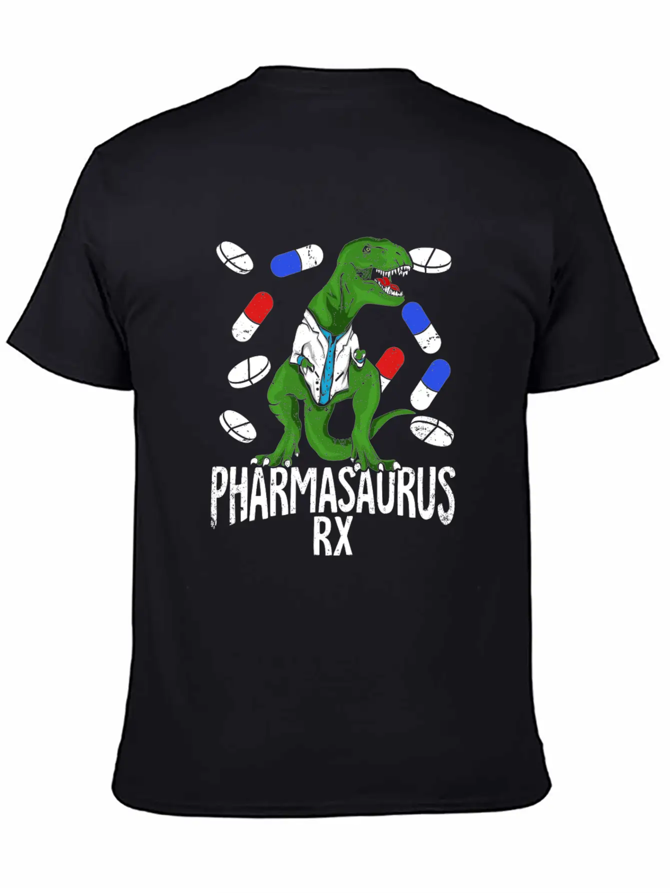Pharmasaurus Rx Pharmacy Tech Pharmacist Gift Essential Unisex Summer Tee – Soft Cotton Casual Fit