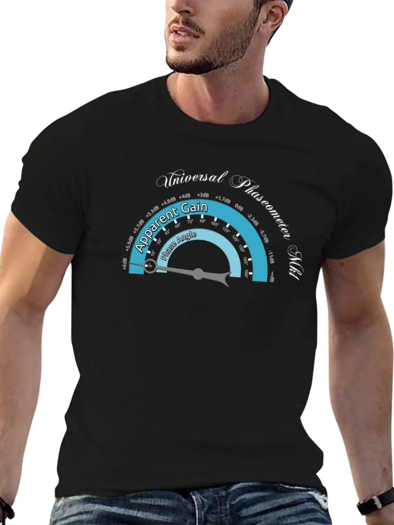 Phase-O-Meter Unisex Short Sleeve Soft Cotton T-Shirt – Casual Everyday Wear