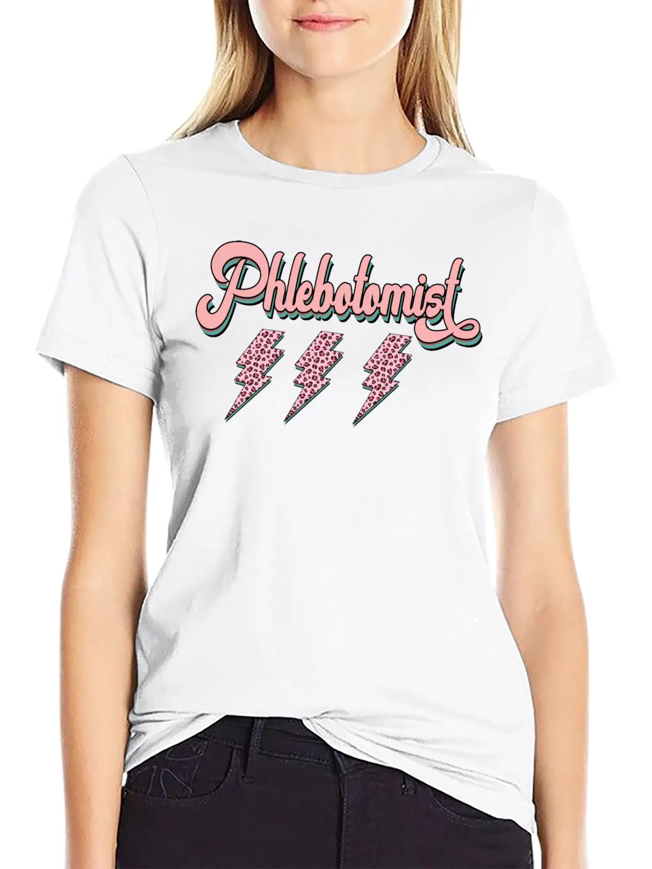 Phlebotomist Thunder Sticker Timeless Short Sleeve Tee – Comfy And Minimalist Design