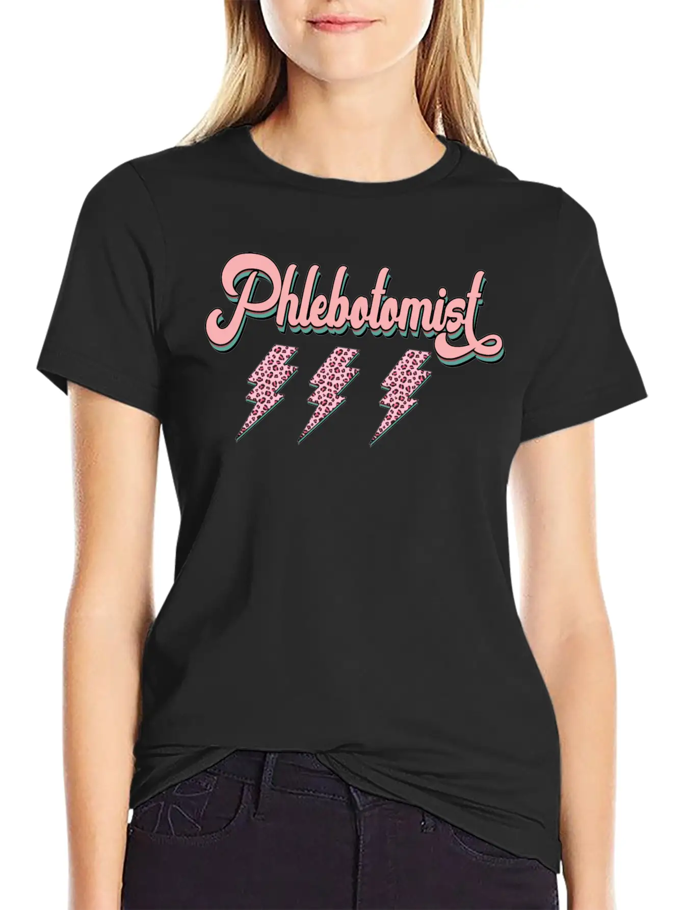 Phlebotomist Thunder Sticker Timeless Short Sleeve Tee – Comfy And Minimalist Design