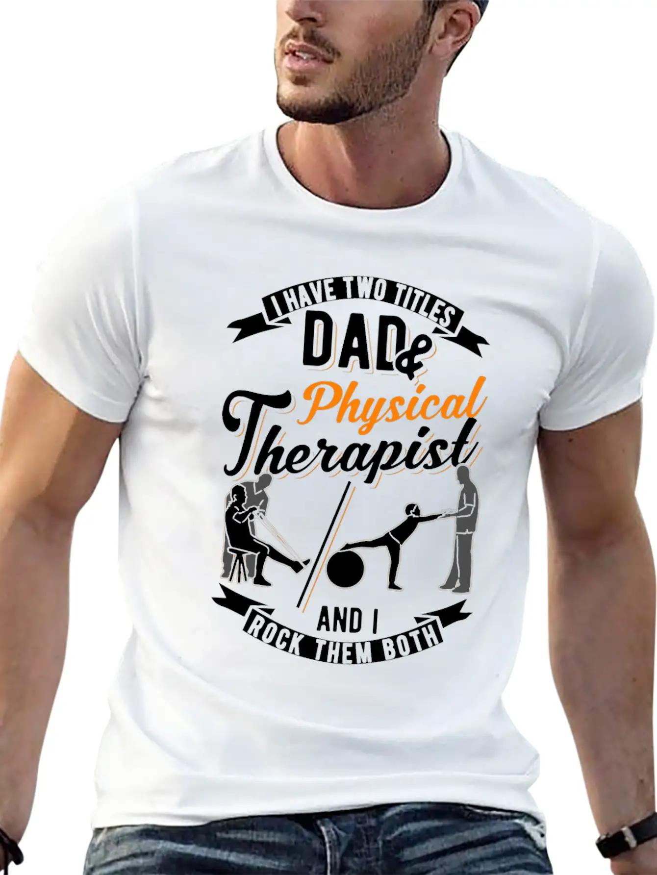 Physiotherapist Father Physiotherapy Papa Physio Stylish Everyday T-Shirt – Unisex Basic Cotton Tee