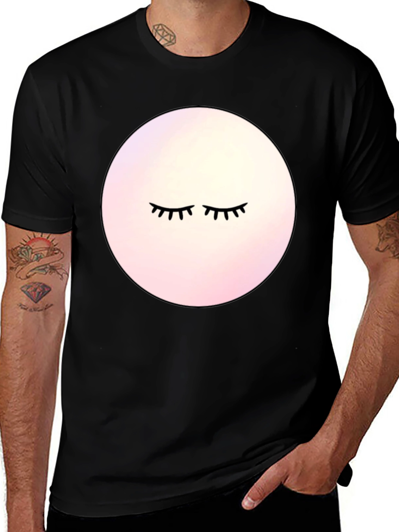 Eyelash Graphic Black T-Shirt