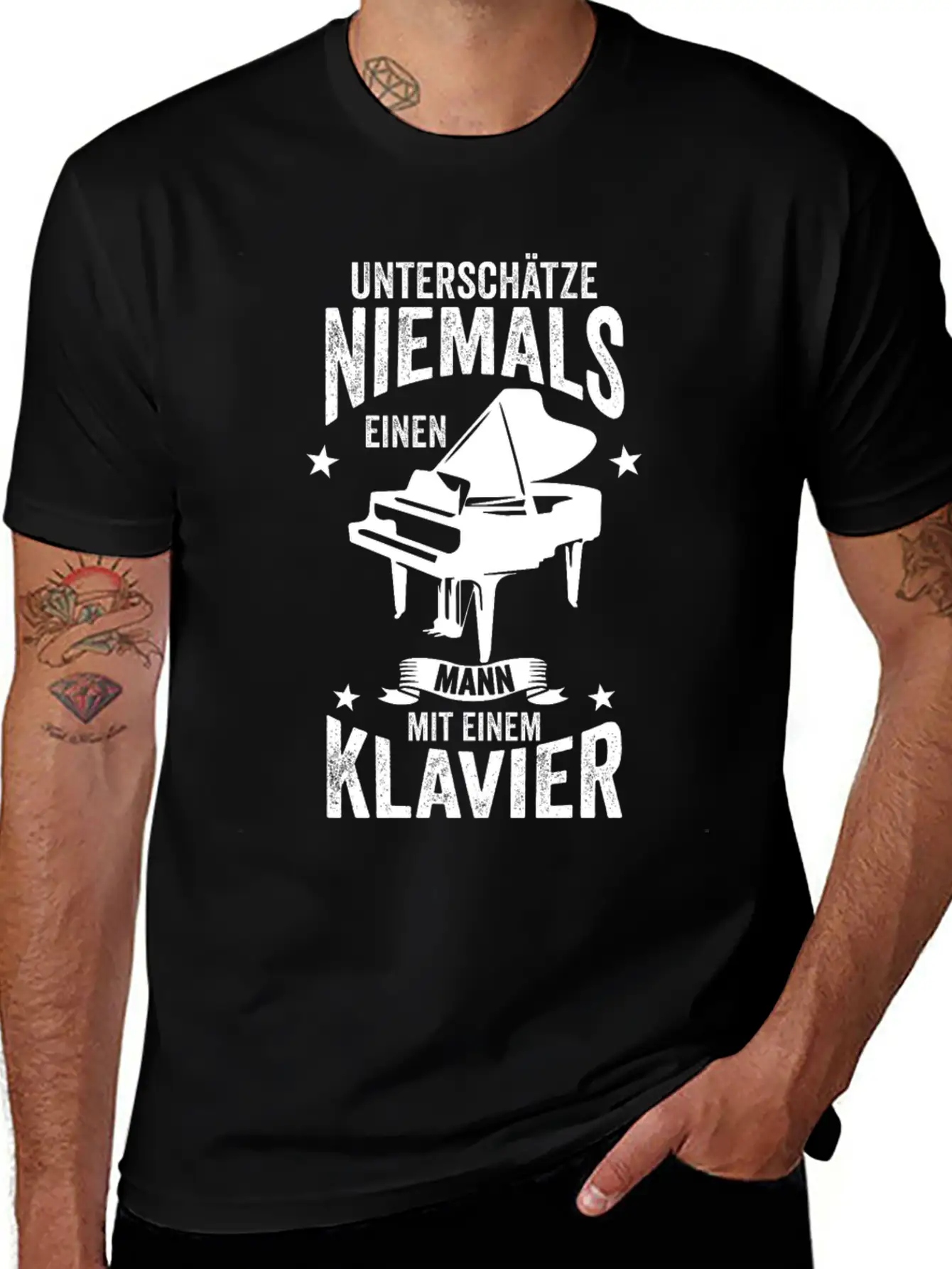 Piano Band Stylish Everyday T-Shirt – Unisex Basic Cotton Tee