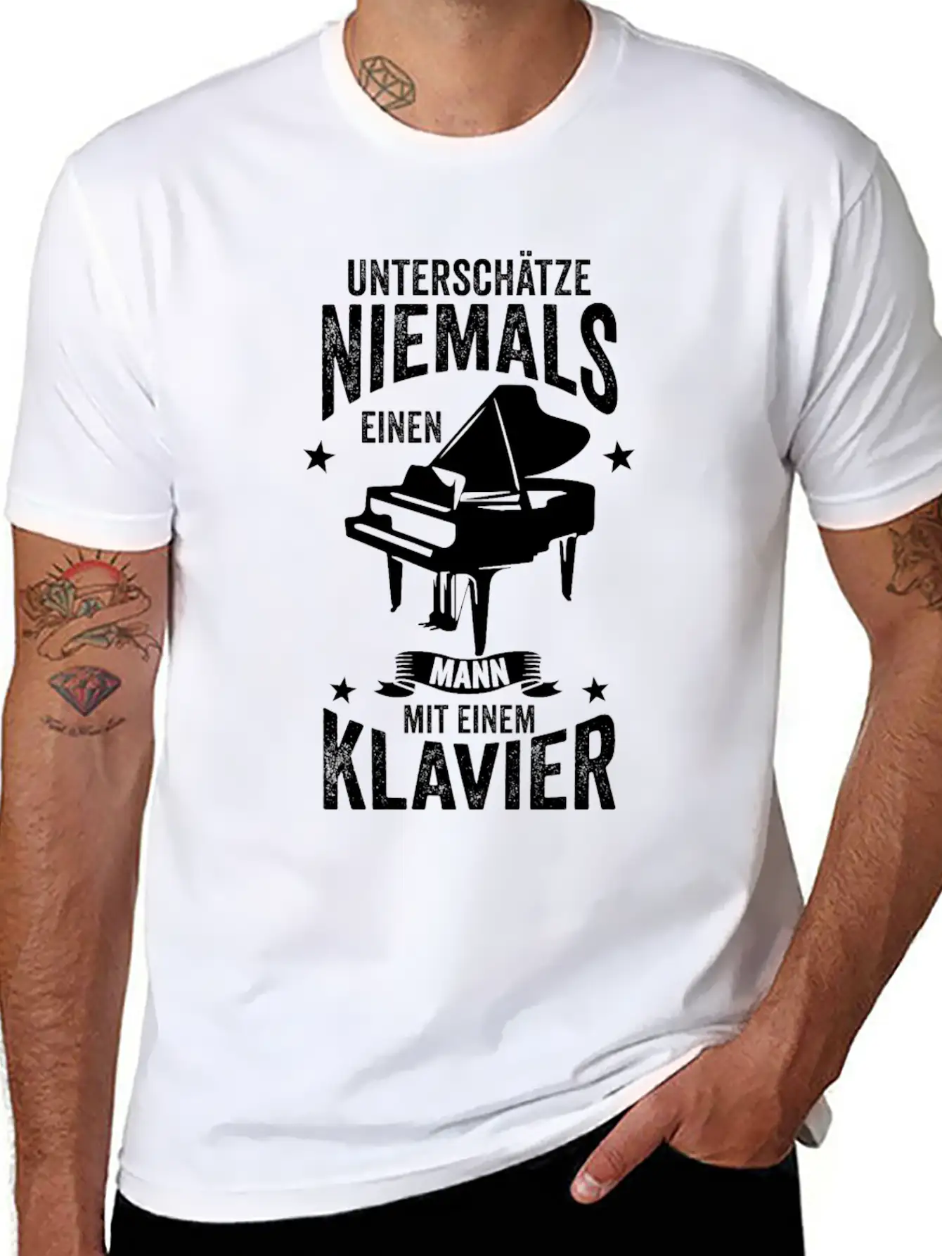 Piano Band Stylish Everyday T-Shirt – Unisex Basic Cotton Tee