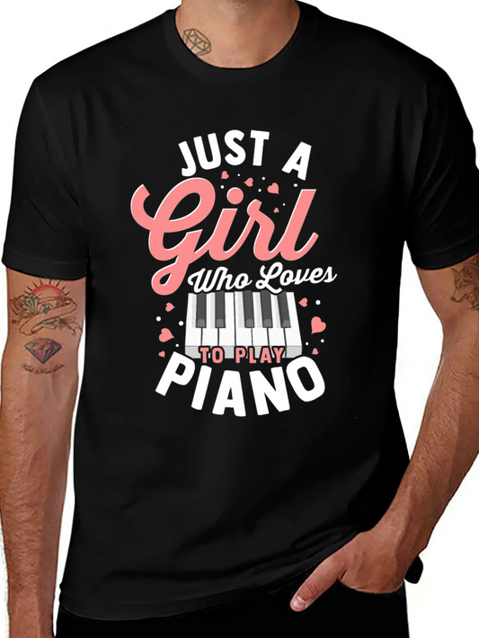 Piano Comfortable Minimalist Graphic Tee – Summer Style Essential