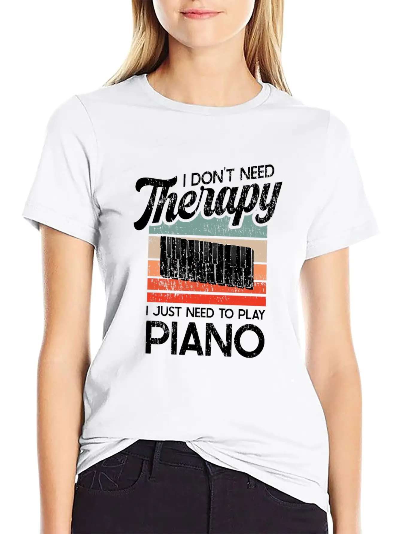 Piano For A Pianist Comfortable Minimalist Graphic Tee – Summer Style Essential