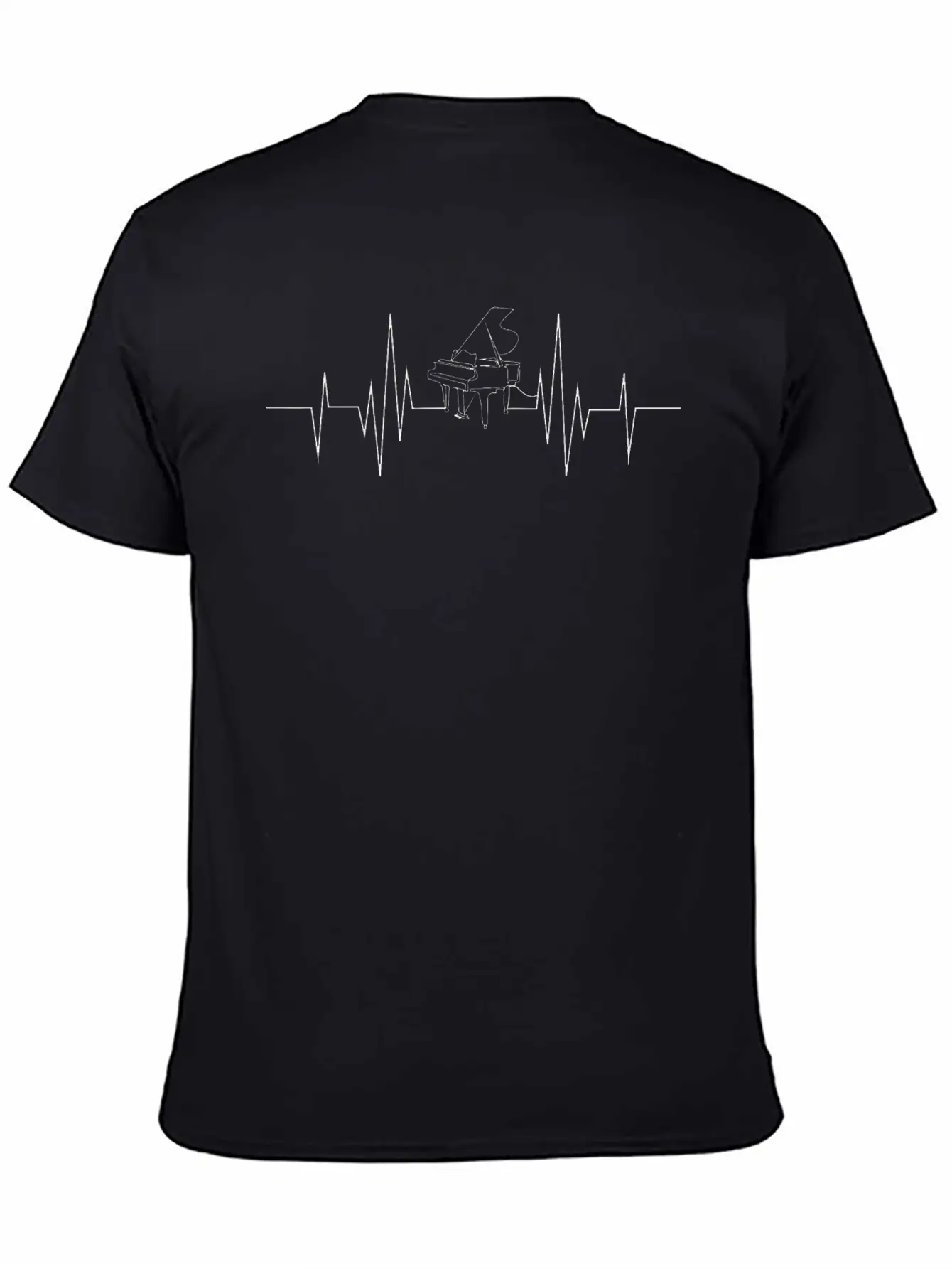 Piano Heartbeat Keyboard For Piano Players Comfortable Minimalist Graphic Tee – Summer Style Essential