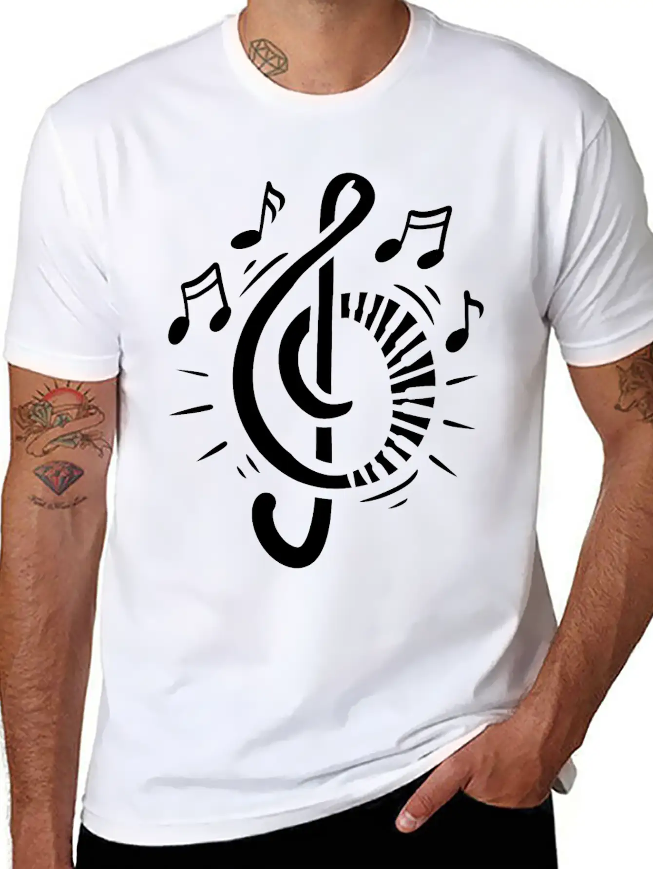 Piano Pianist Musician Music Clef Keyboard Comfortable Minimalist Graphic Tee – Summer Style Essential