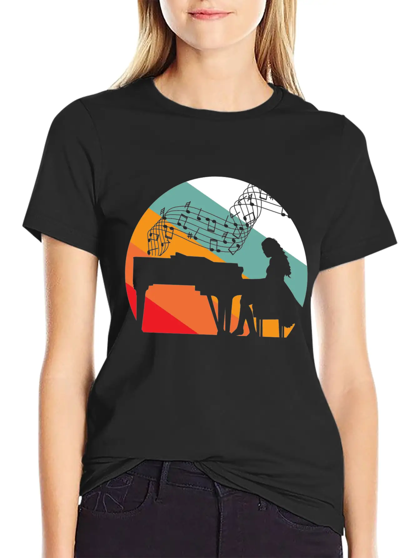 Piano Pianist Piano Pianist Woman Unisex Casual T-Shirt – Clean Design For Daily Comfort