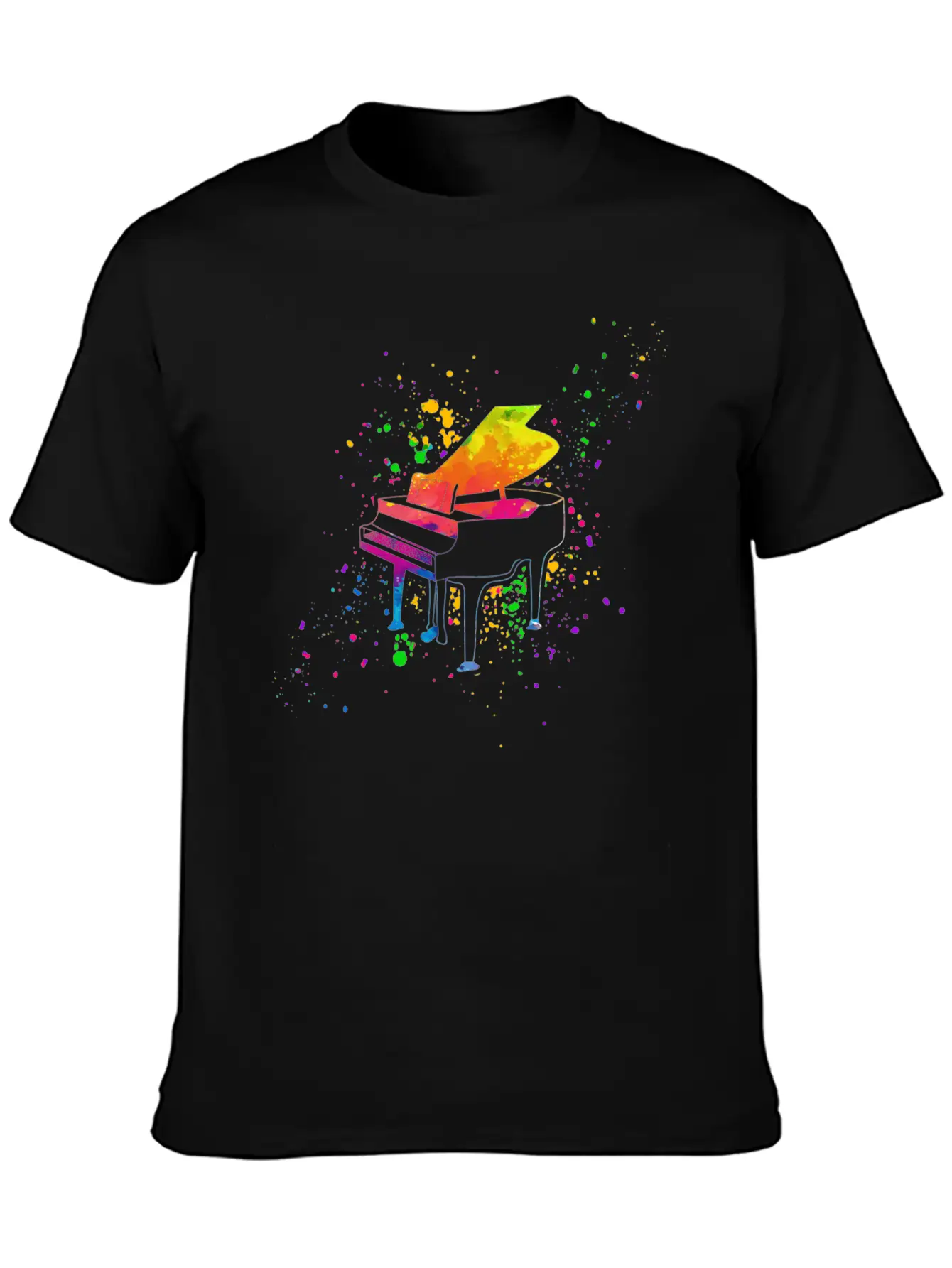 Piano, Pianist Unisex Short Sleeve Soft Cotton T-Shirt – Casual Everyday Wear