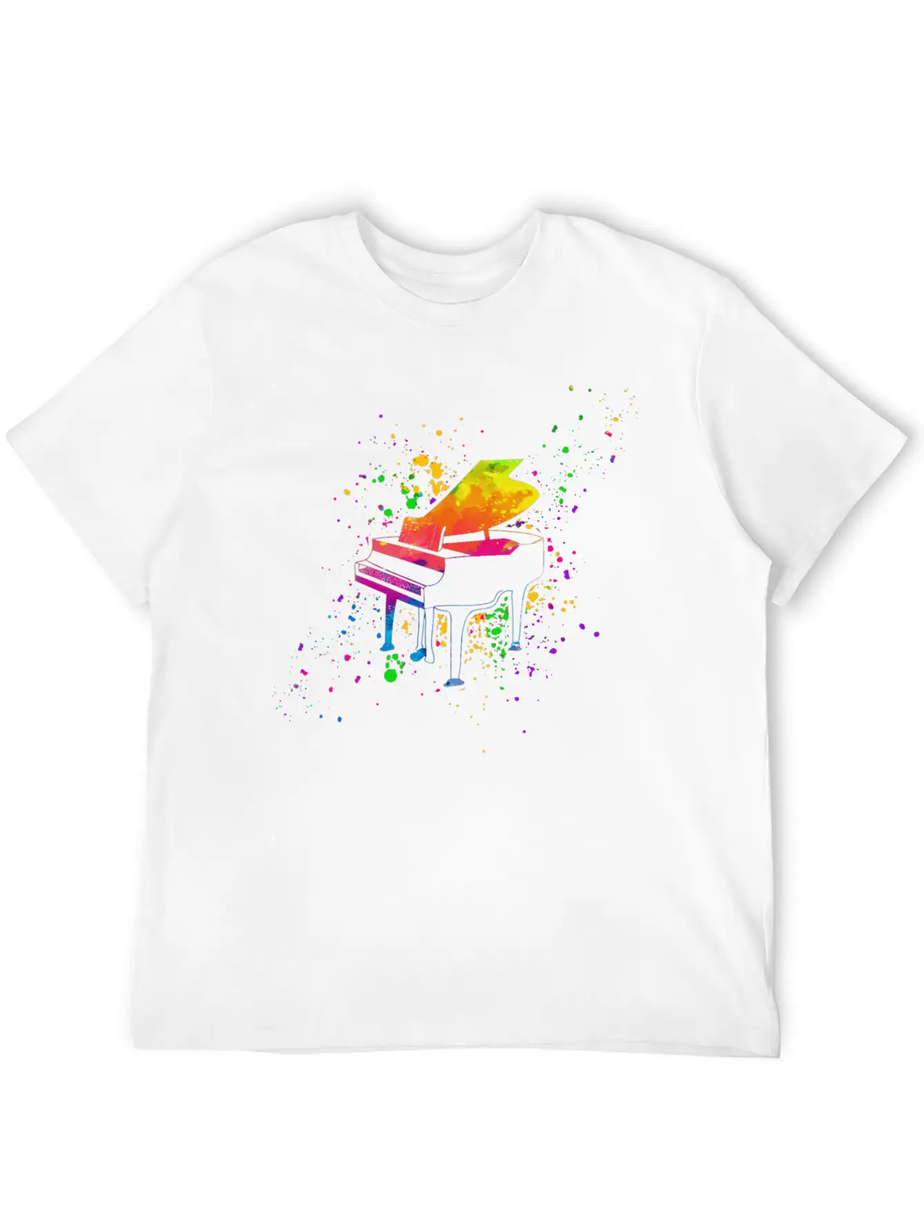 Piano, Pianist Unisex Short Sleeve Soft Cotton T-Shirt – Casual Everyday Wear