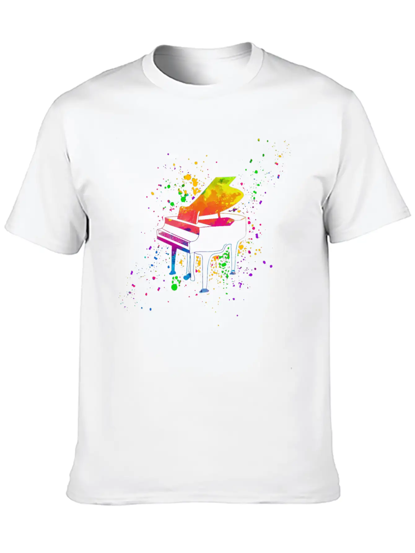 Piano, Pianist Unisex Short Sleeve Soft Cotton T-Shirt – Casual Everyday Wear