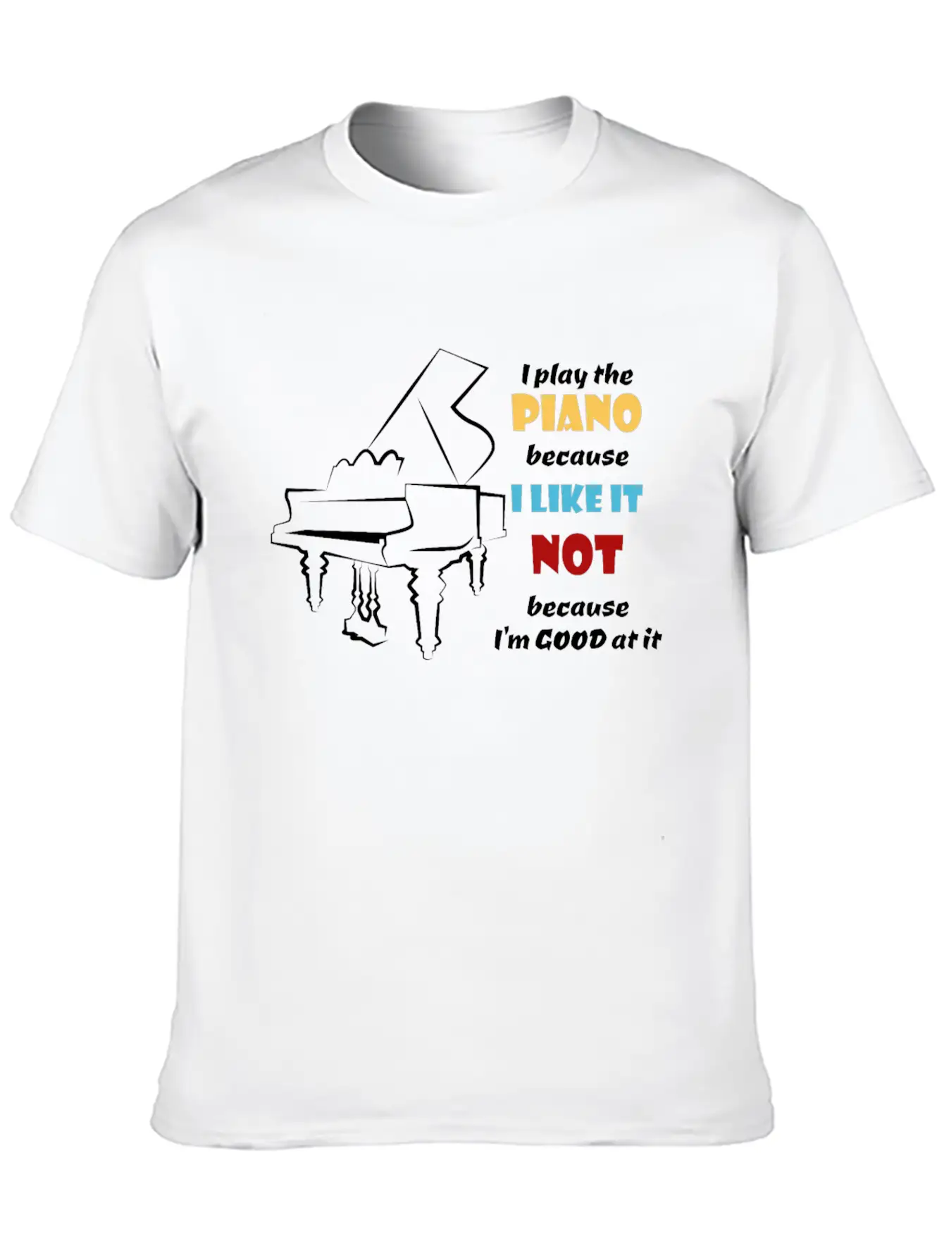 Piano Player Basic Graphic T-Shirt – Daily Comfort In Soft Cotton