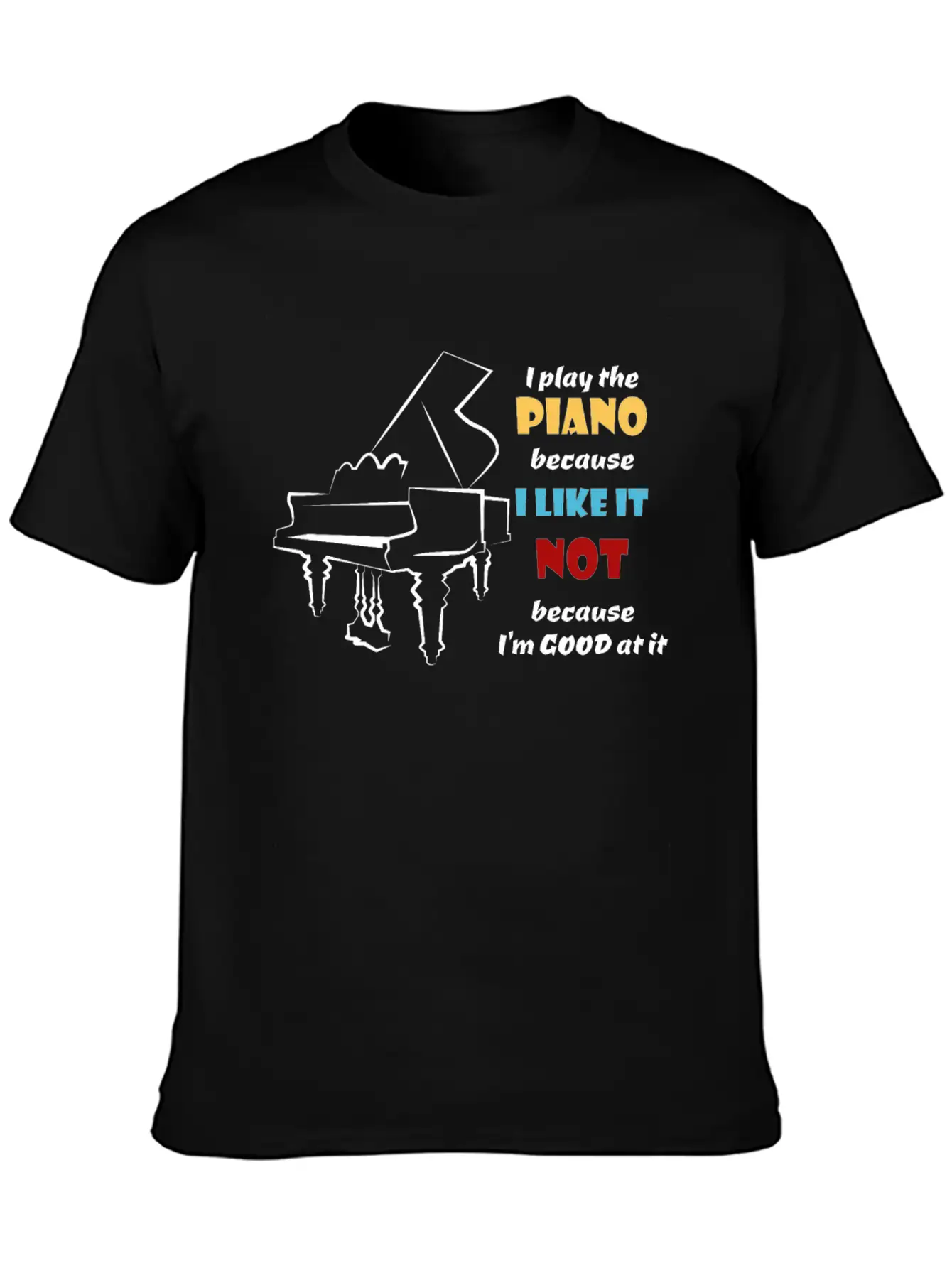 Piano Player Basic Graphic T-Shirt – Daily Comfort In Soft Cotton