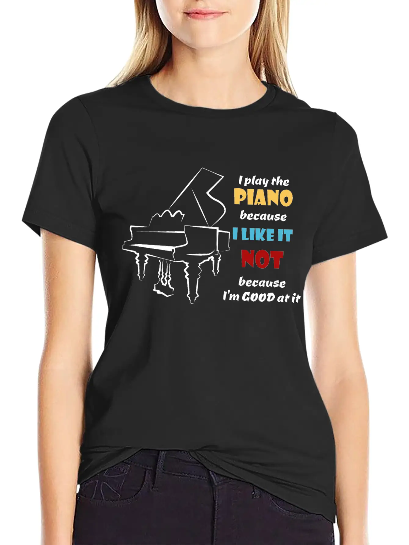 Piano Player Basic Graphic T-Shirt – Daily Comfort In Soft Cotton