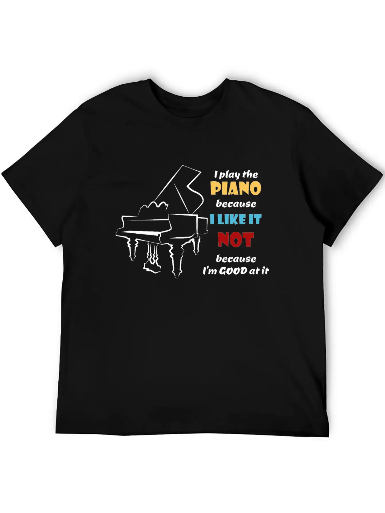 Piano Player Basic Graphic T-Shirt – Daily Comfort In Soft Cotton